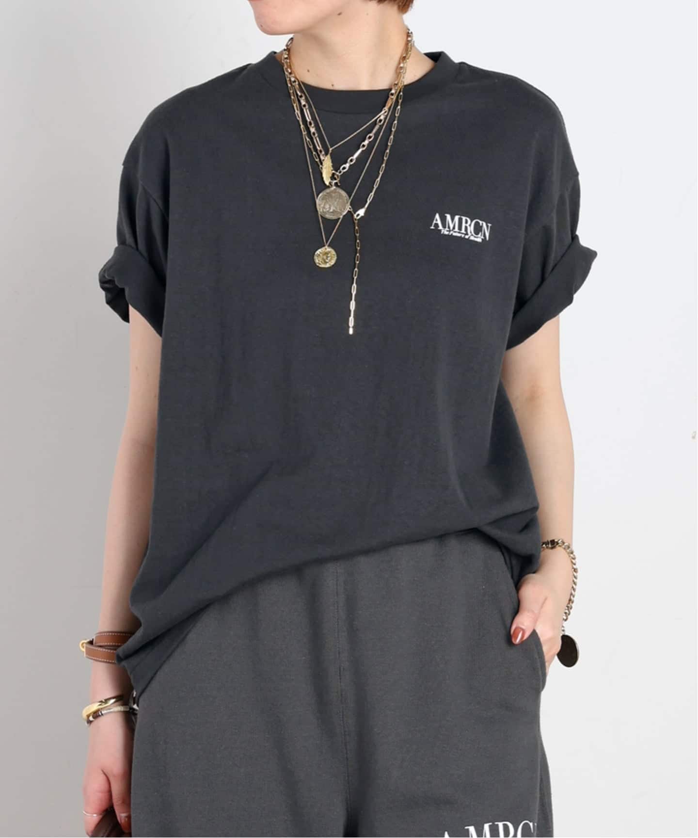 AP STUDIO 【AMERICANA】別注BASIC PRINT T AMERICANA/アメリカーナ】別注 BASIC PRINT T（Tシャツ／カットソー