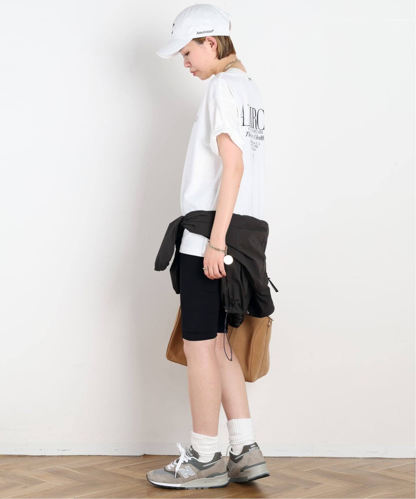 AP STUDIO アメリカーナ 別注BASIC PRINT T　新品ホワイト AMERICANA/アメリカーナ】別注 BASIC PRINT T（Tシャツ／カットソー