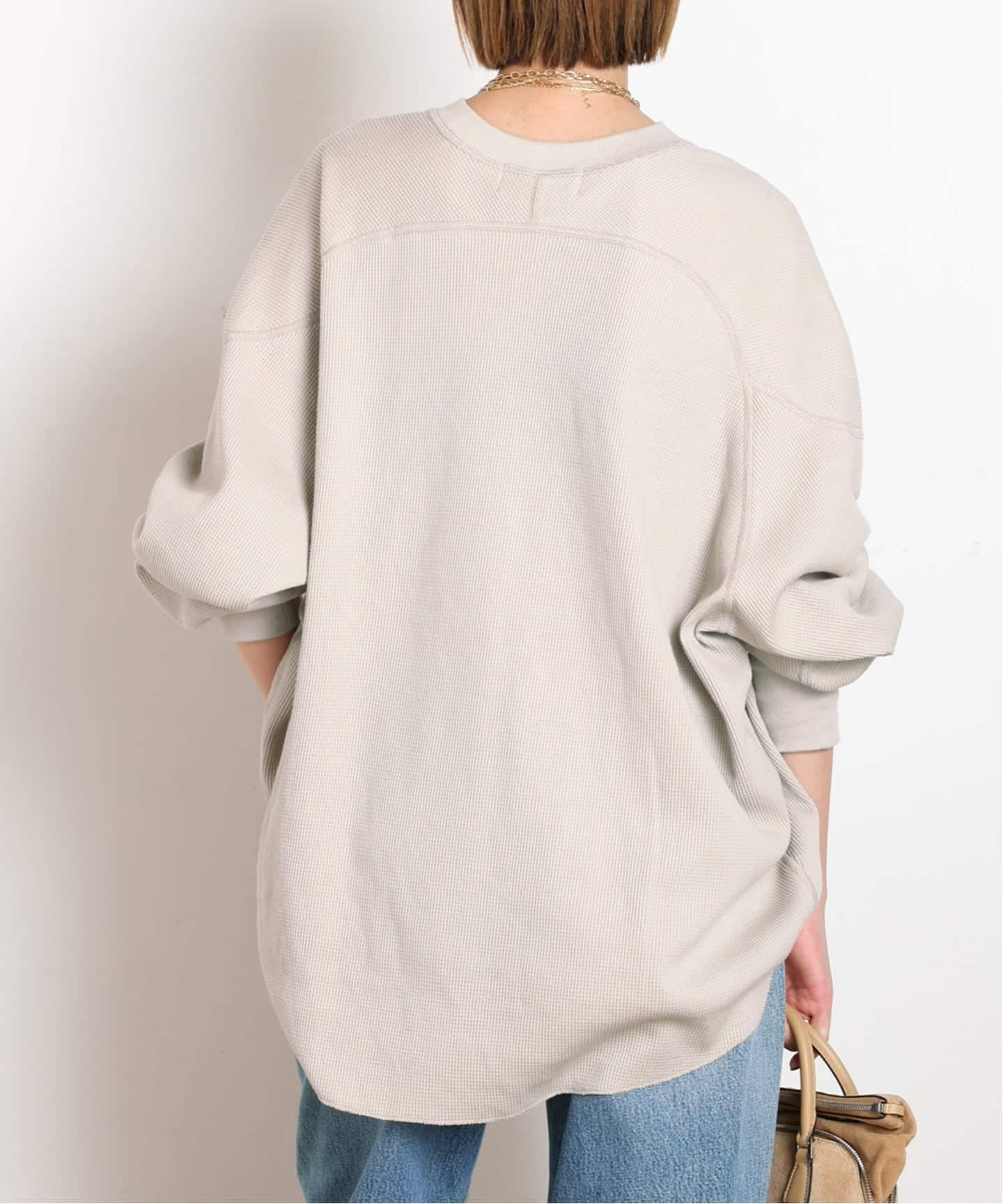 2025【AMERICANA/アメリカーナ】別注サーマルプルオーバー　ベージュ 予約》【AMERICANA/アメリカーナ】別注サーマルプルオーバー（Tシャツ