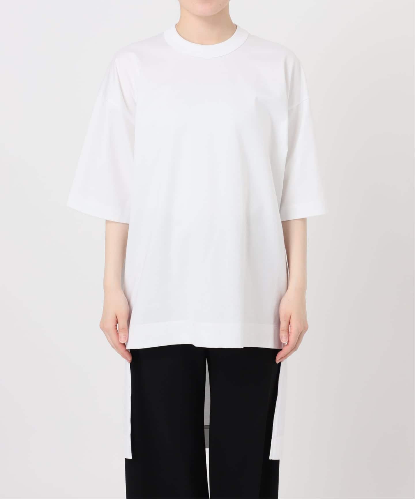 CINOH / チノ】別注アシンメトリーテイルTシャツ（Tシャツ／カットソー
