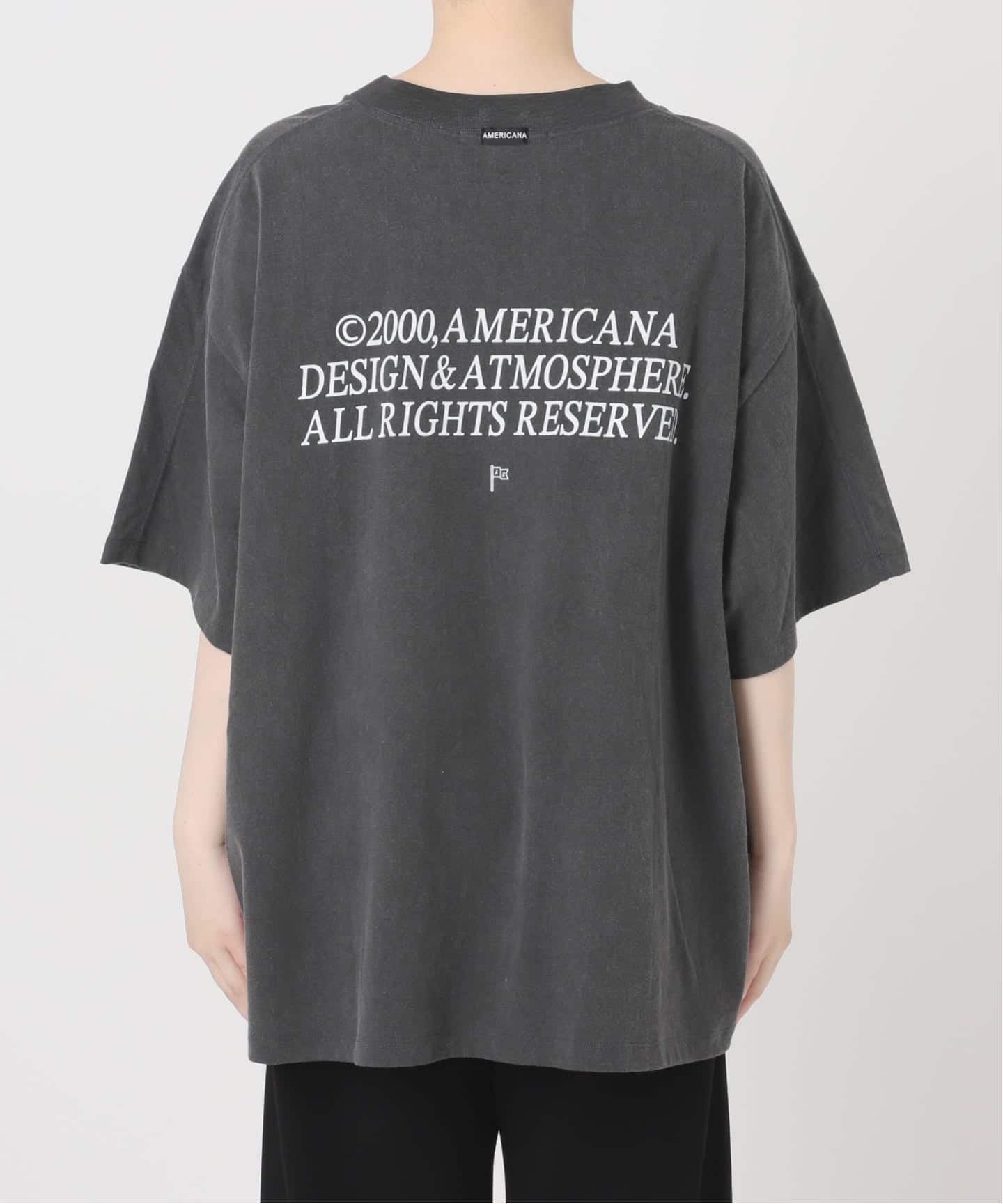 アメリカーナ AMRCN STATE オーバーサイズTシャツ ダークグレー FREAK'S STORE（フリークスストア） tシャツ Americana × FREAK'S