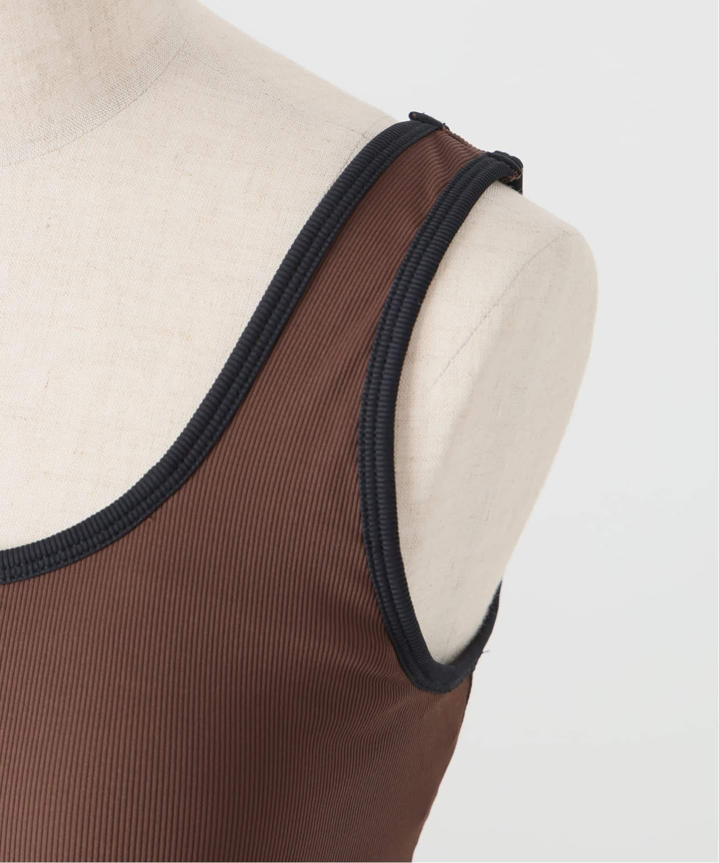 予約》【DAWN/ダン】BICOLOR TANKTOP（カップ付きインナー）｜AP
