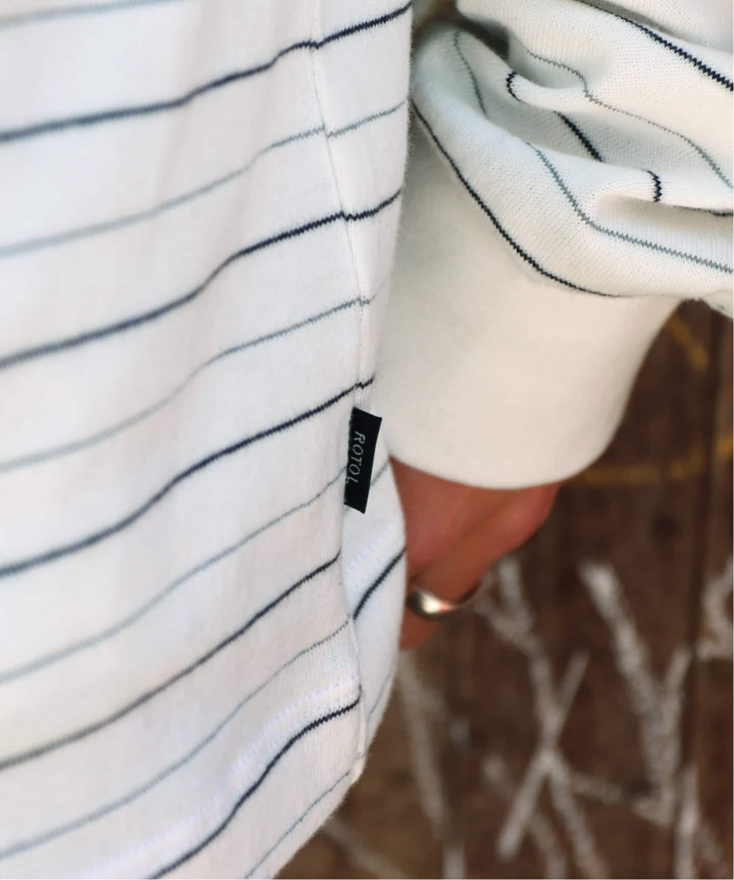 ROTOL / ロトル Lumiflect Border Long Sleeve Tee（Tシャツ