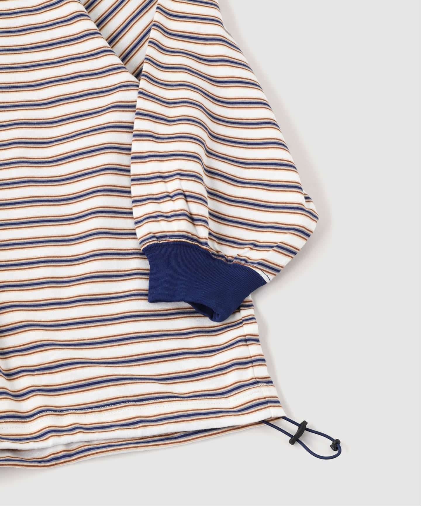 is-ness / イズネス Balloon Border Long-sleeve T-Shi（Tシャツ