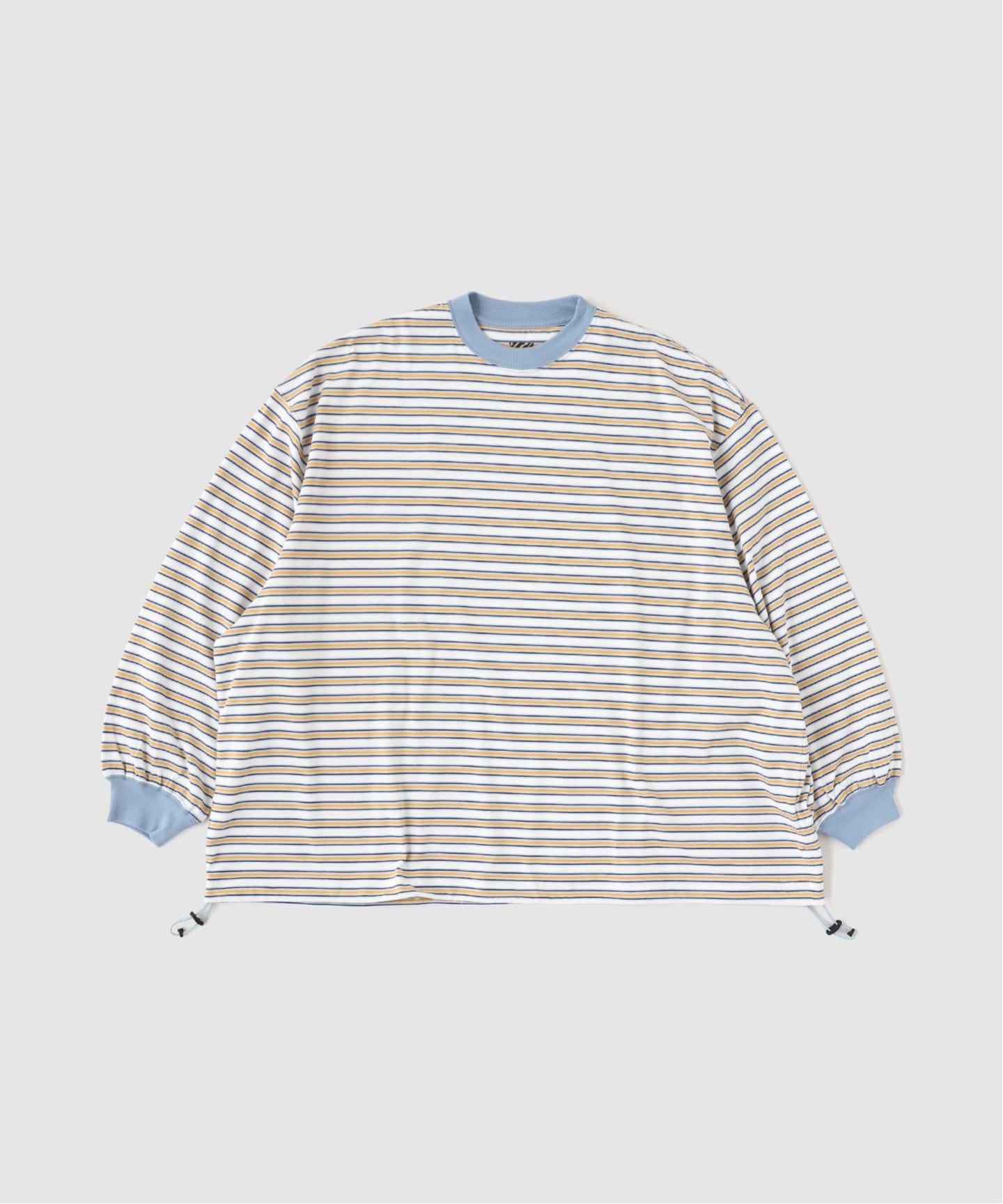 is-ness / イズネス Balloon Border Long-sleeve T-Shi（Tシャツ