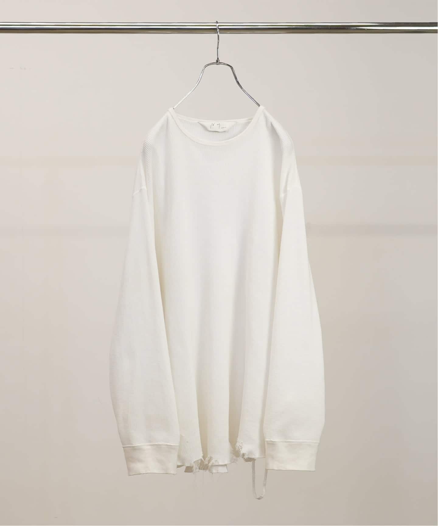 ANCELLM / アンセルム DAMAGE WAFFLE CREW LS（Tシャツ／カットソー