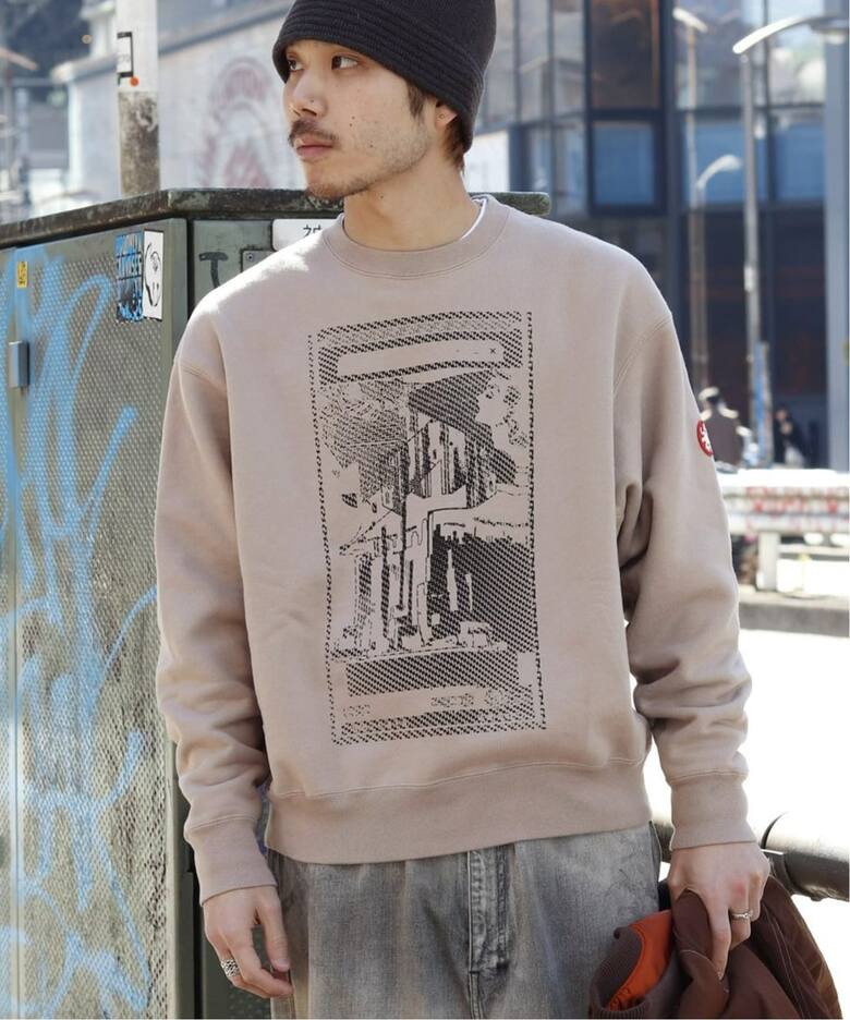 C.E / シーイー cavempt MD Ostension CREW NECK BEIGE（スウェット 
