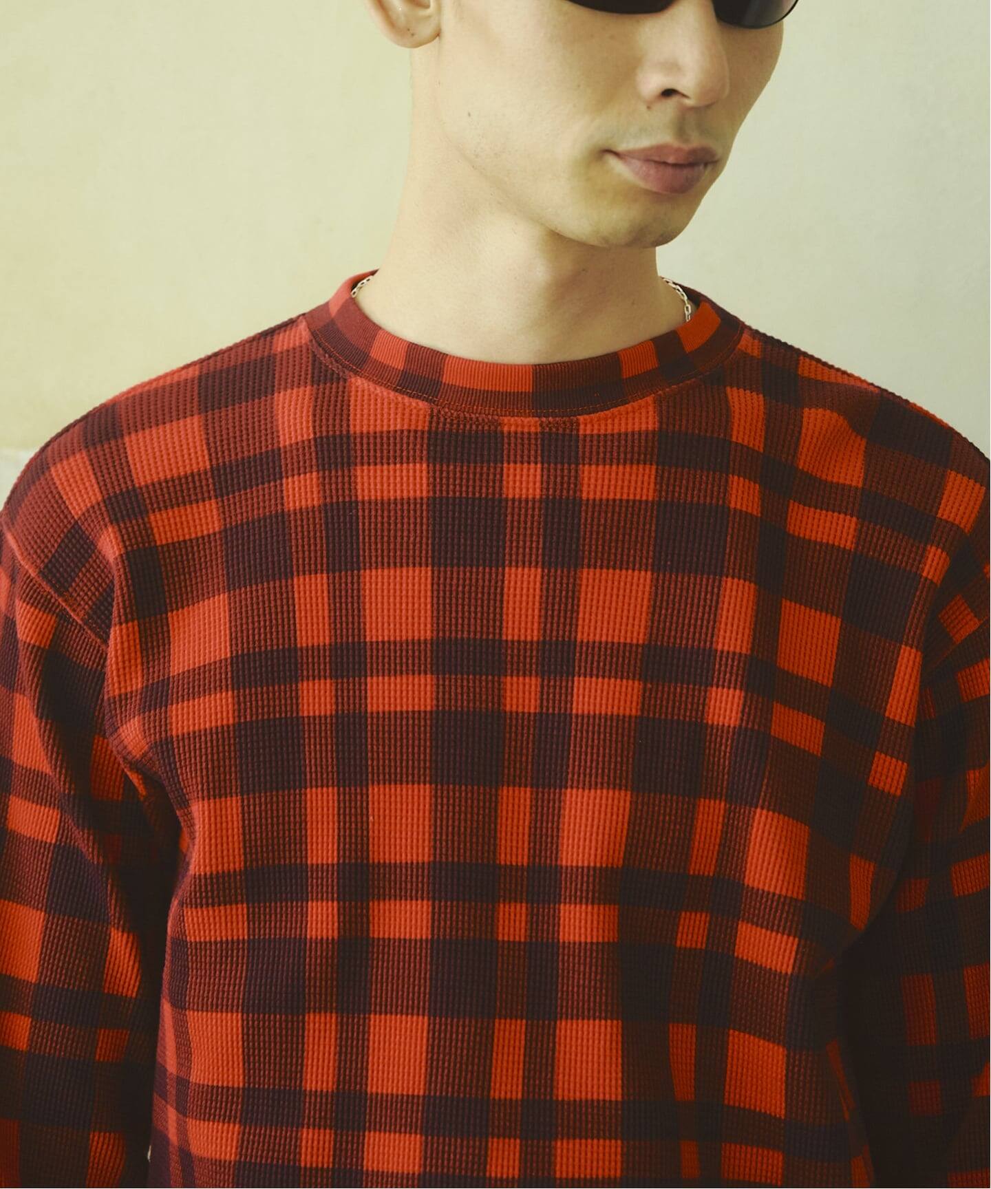 カラー チェック サーマル ロンT（Tシャツ／カットソー）｜JOURNAL