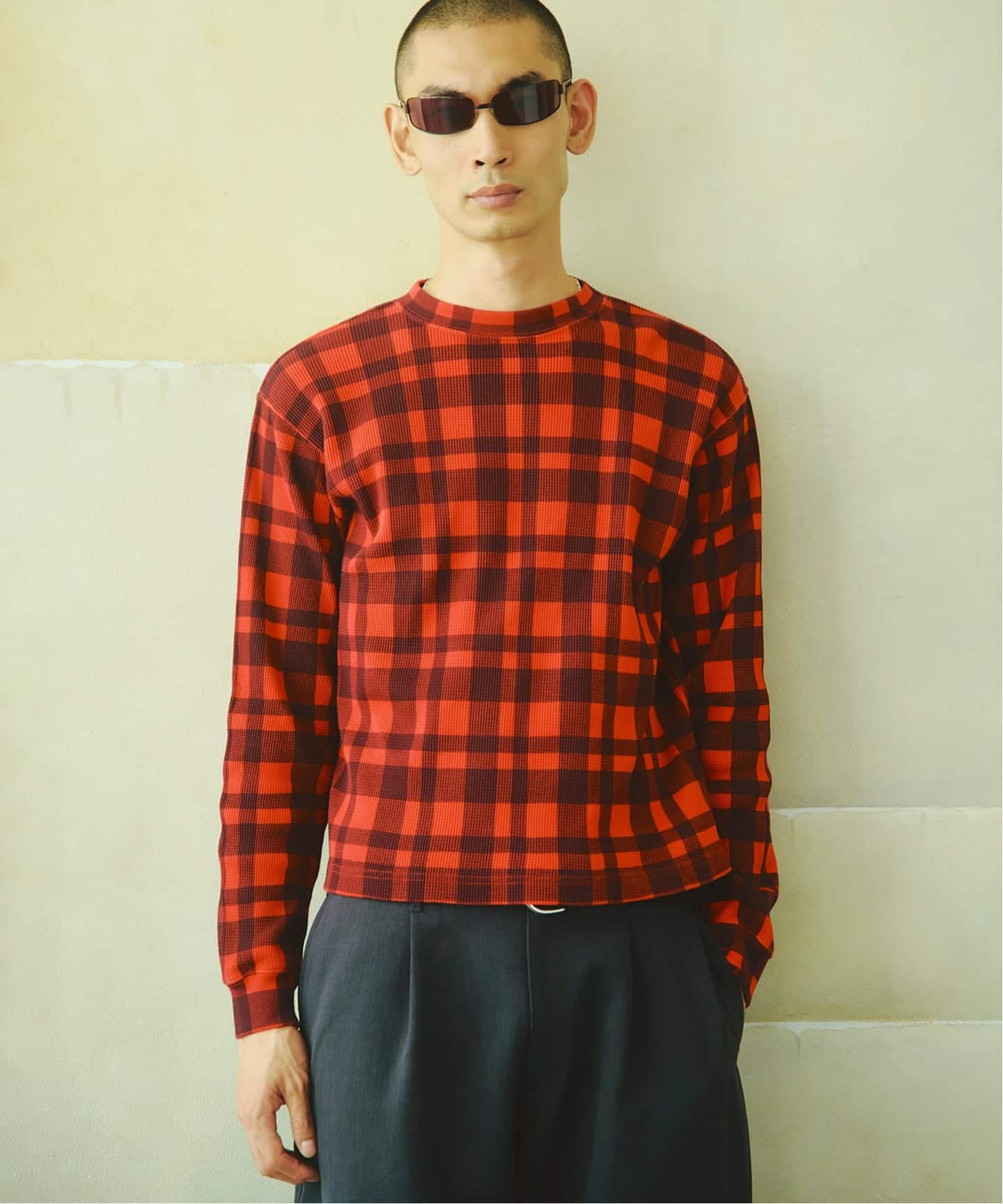 karman サーマルロンT レオパード mikado カラー チェック サーマル ロンT（Tシャツ／カットソー）｜JOURNAL