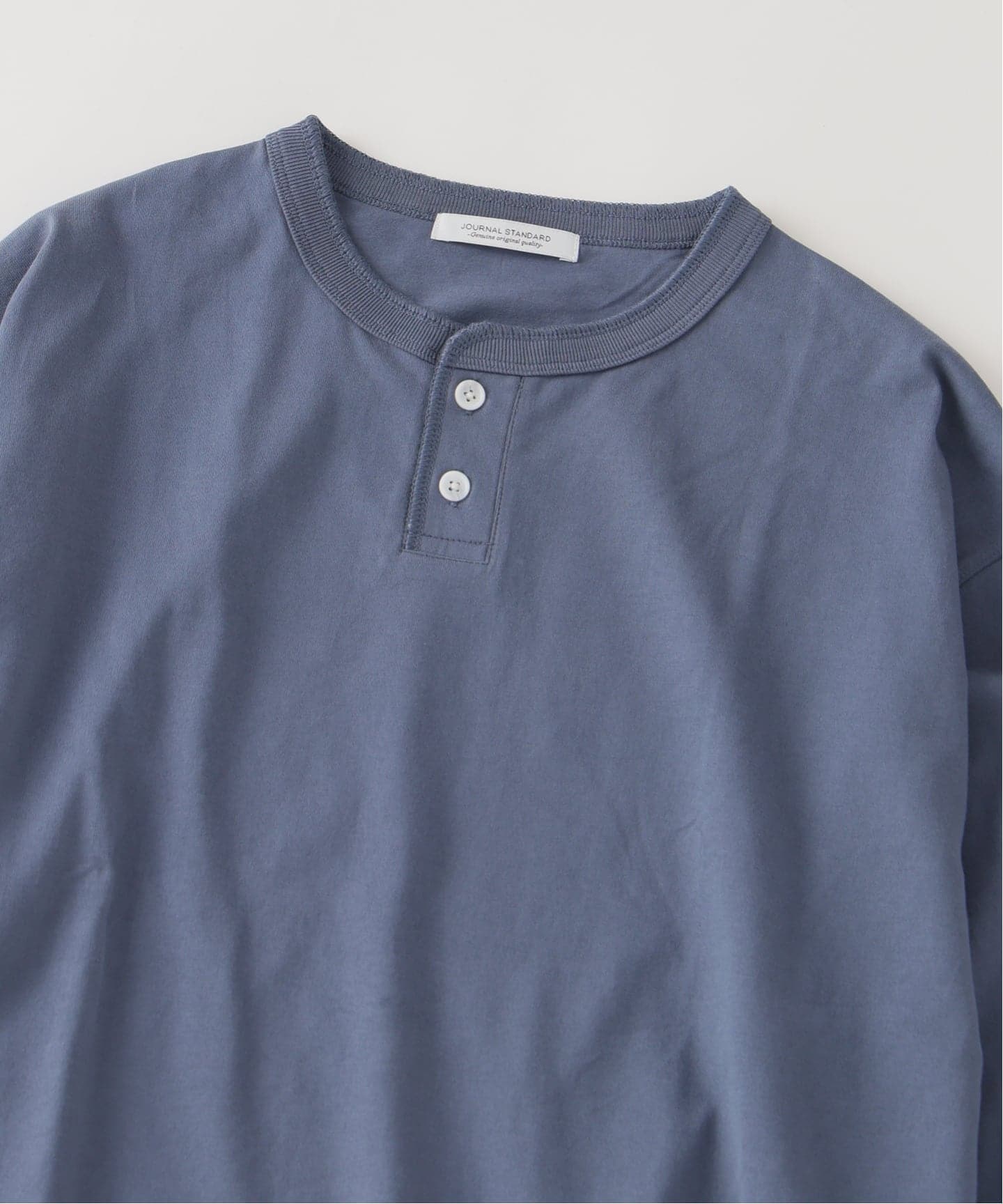 シルケット 2ボタン ヘンリー ネック ロンT（Tシャツ／カットソー