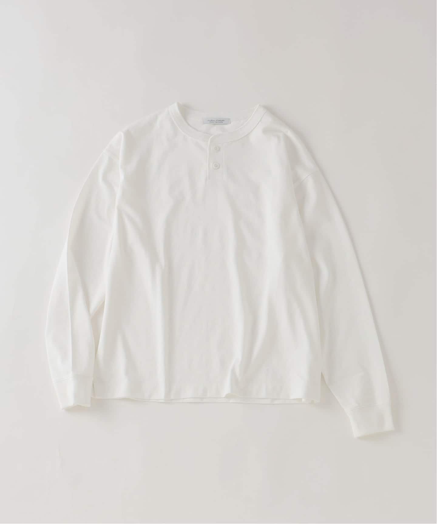 シルケット 2ボタン ヘンリー ネック ロンT（Tシャツ／カットソー