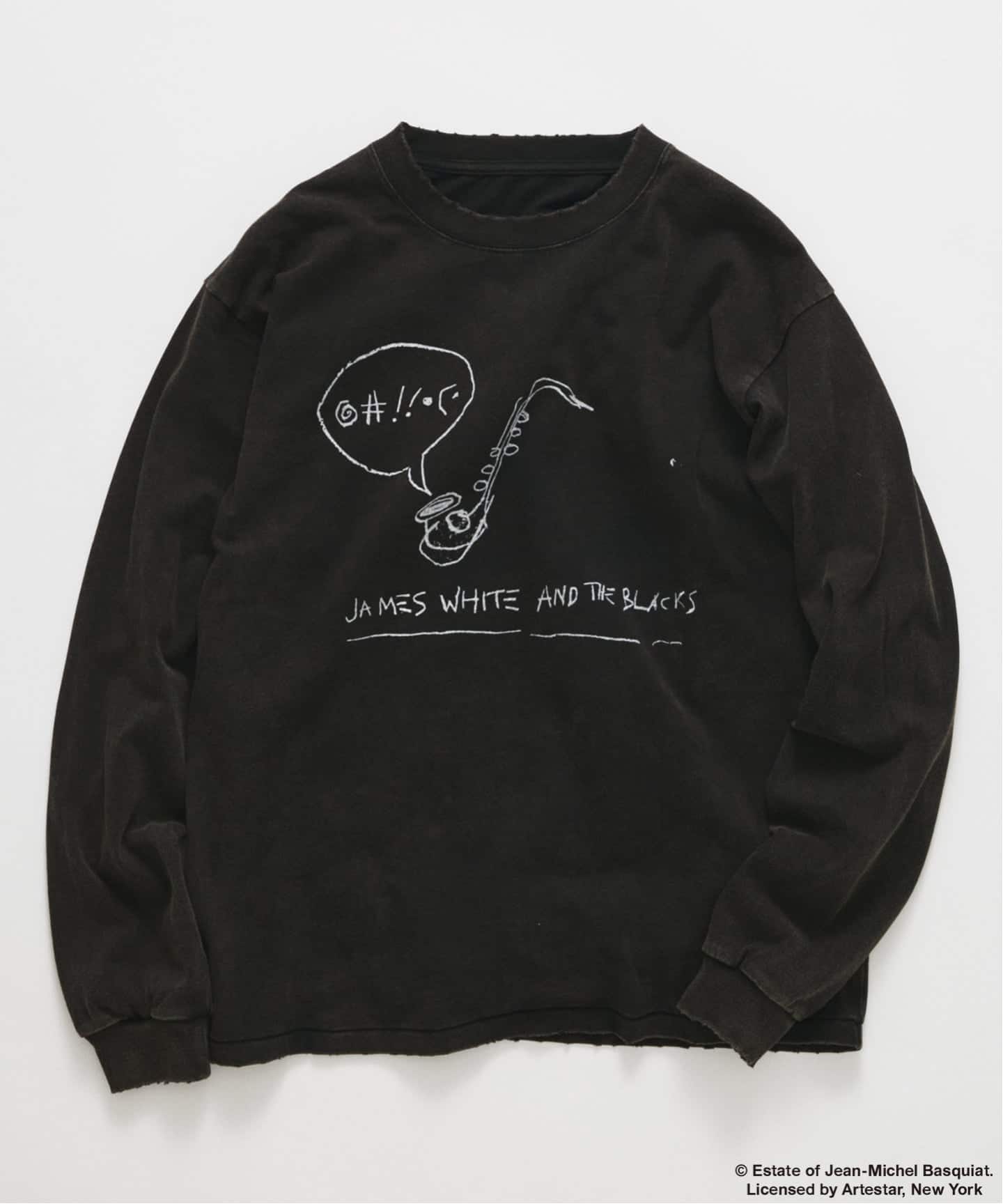 ❤️美品！未使用！バーバリー！ユニオンジャックデザイン Tシャツ 黒　150cm Jean-Michel Basquiat / ジャン＝ミシェル・バスキア プリント L/S T