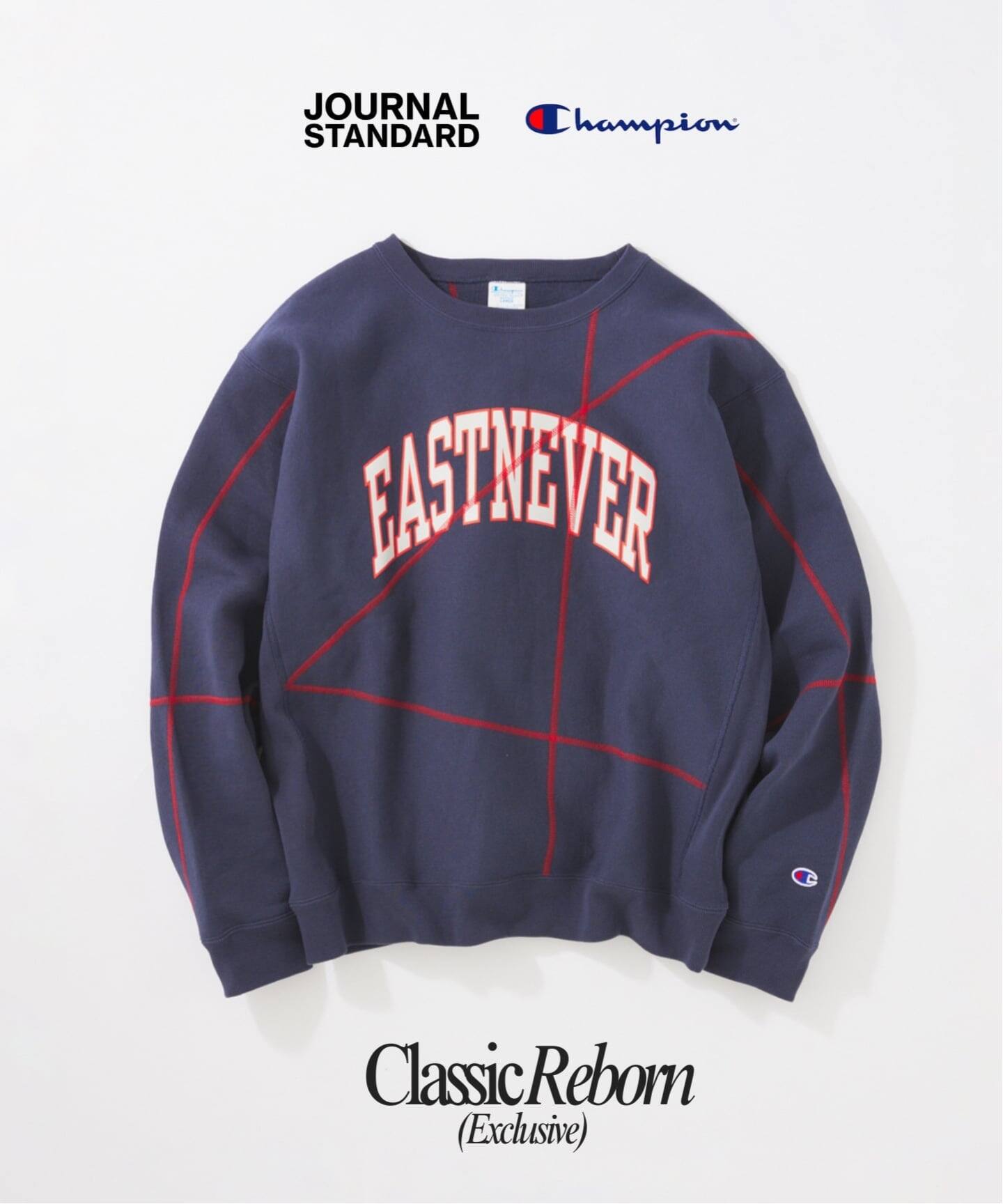 CHAMPION / チャンピオン for JS ステッチ プリント スウェット 
