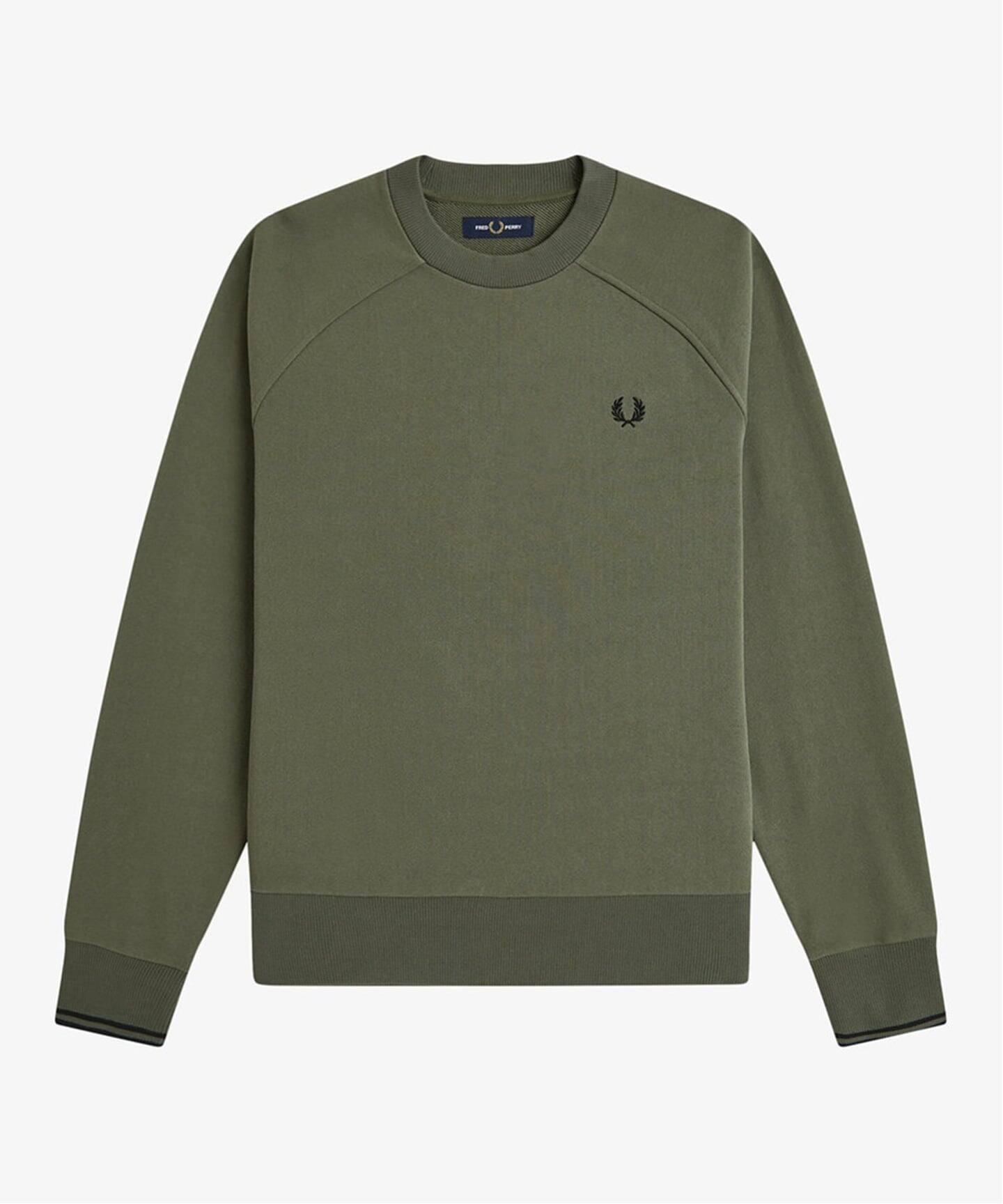 予約》FRED PERRY / フレッドペリー M3495_TIPPED CREWNECK SWEAT 