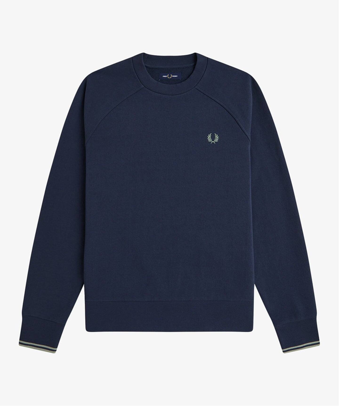予約》FRED PERRY / フレッドペリー M3495_TIPPED CREWNECK SWEAT 