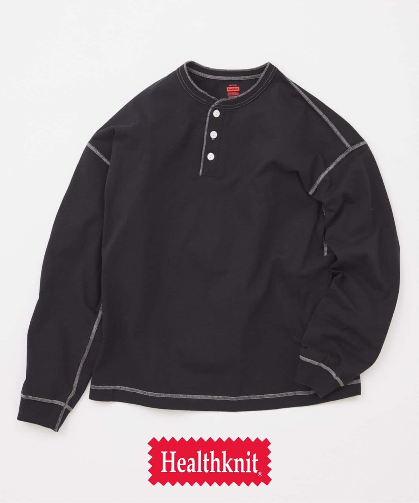 予約》Health knit / ヘルスニット 別注 ヘンリー ネックロンT（T