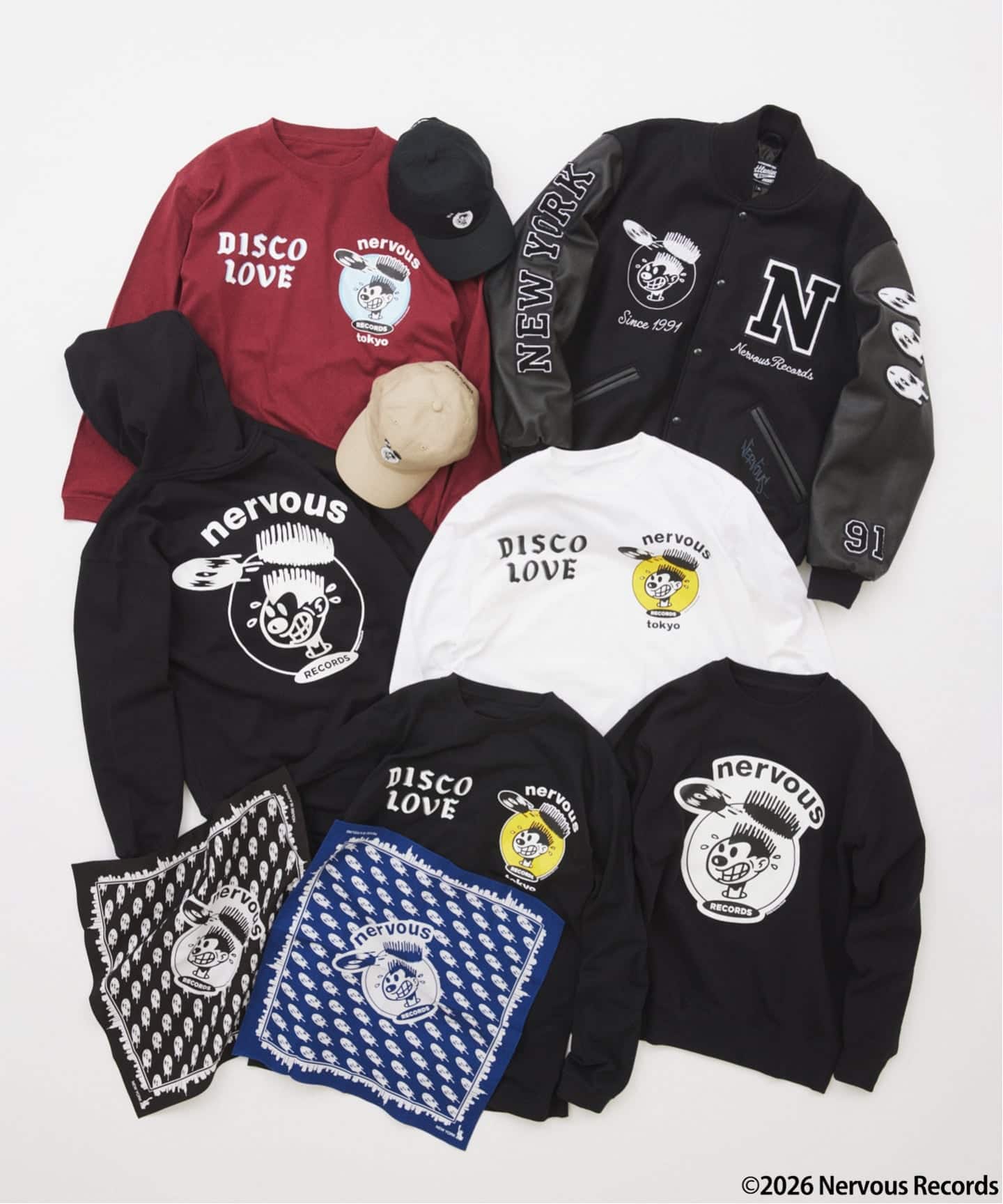 Nervous Records / ナーヴァス・レコーズ × A-1 CLOTHING ロンT（T
