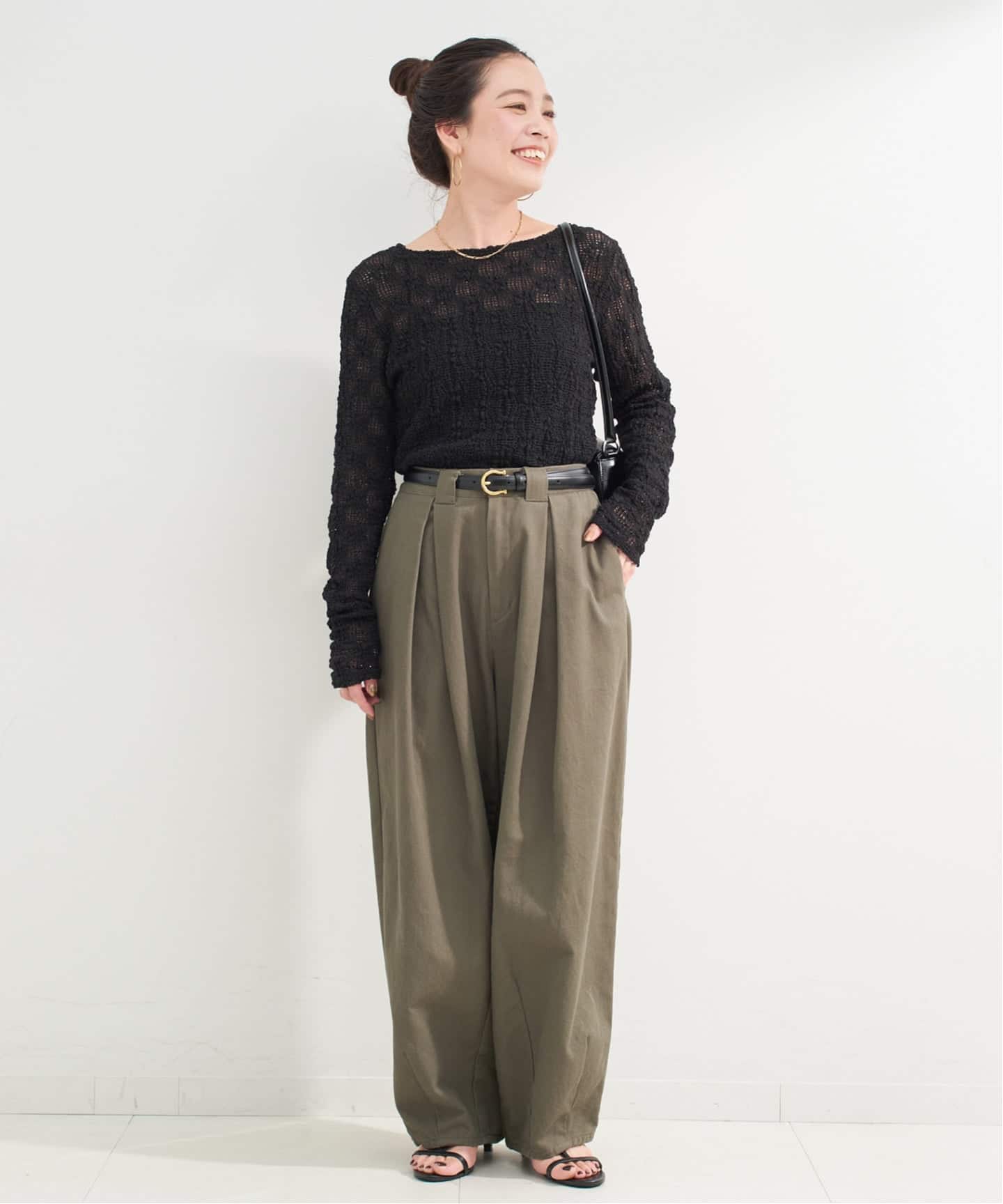 追加2》手洗い可 / ストレッチフラワーレースプルオーバー（Tシャツ