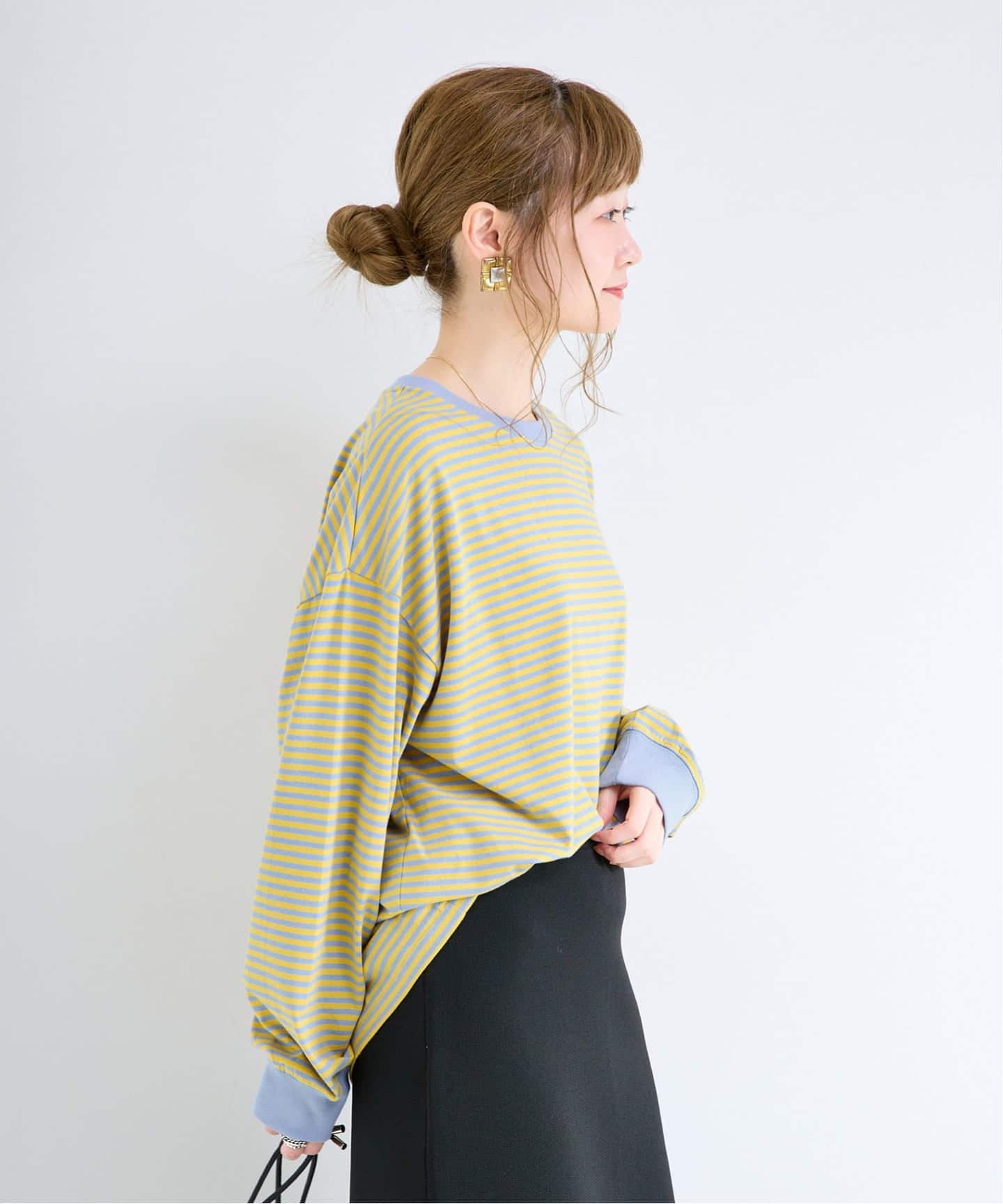 追加9》【WEB限定】ウォッシャブル / ボーダーロンTEE（Tシャツ