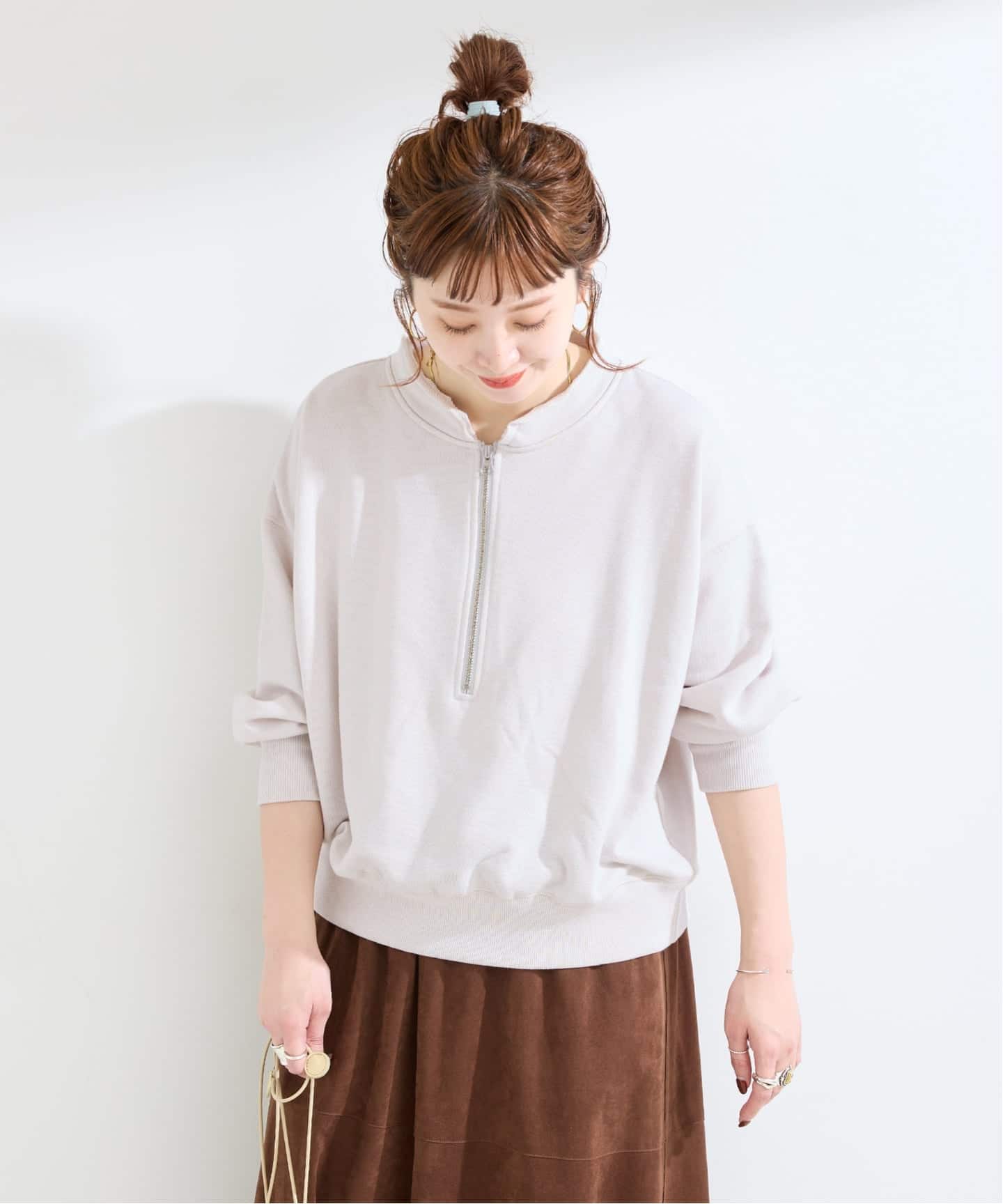 追加2》ウォッシャブル / 裏毛ハーフジッププルオーバー（スウェット