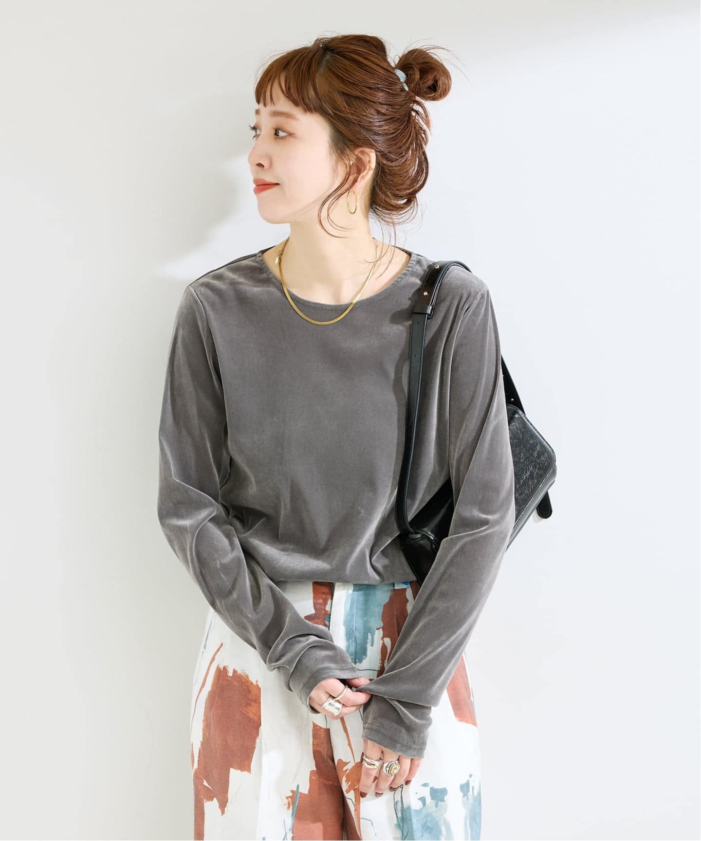 ウォッシャブル / フロッキーメッシュロンTEE（Tシャツ／カットソー