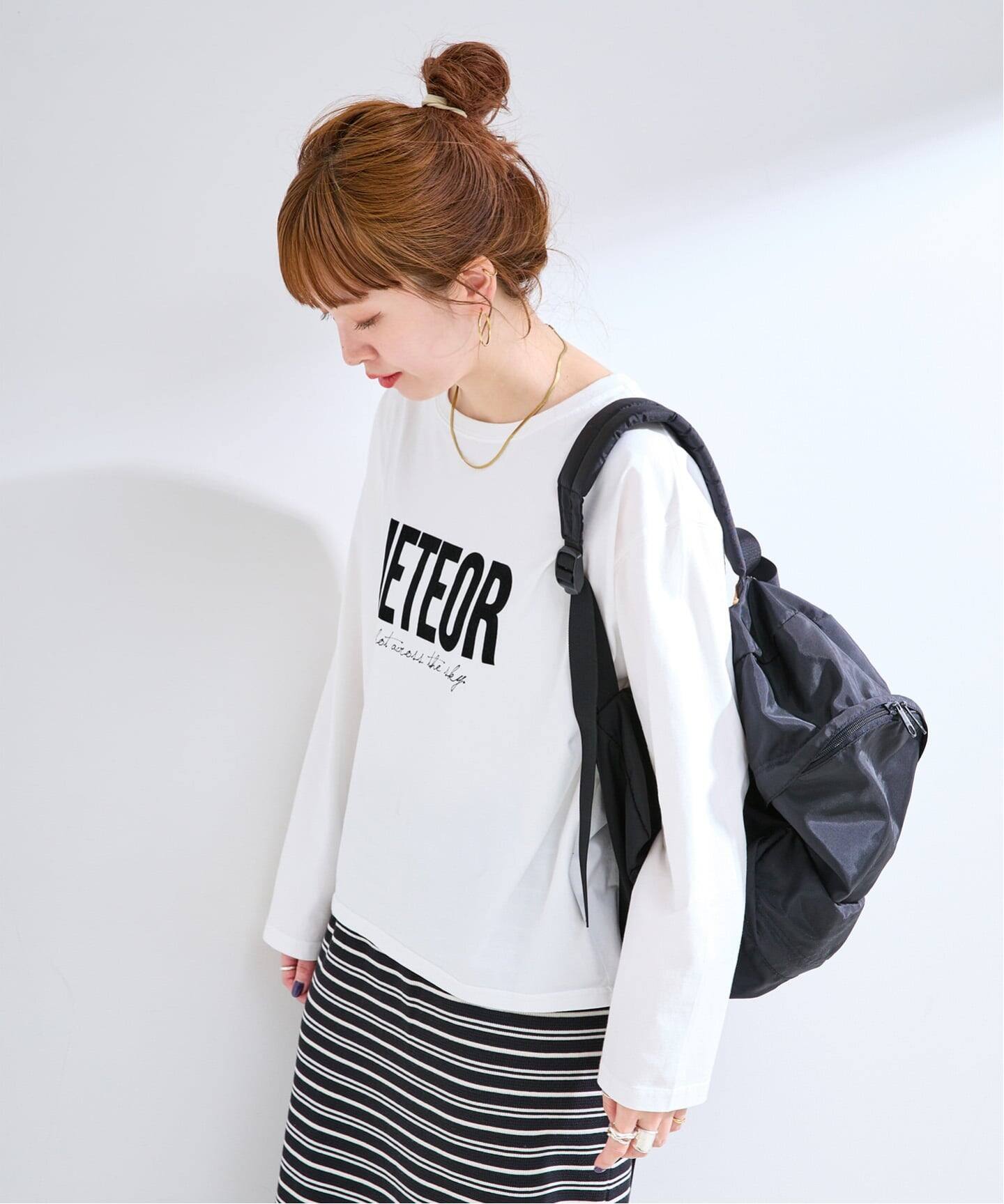 手洗い可 / フロッキーオーバーロンTEE（Tシャツ／カットソー）｜B.C