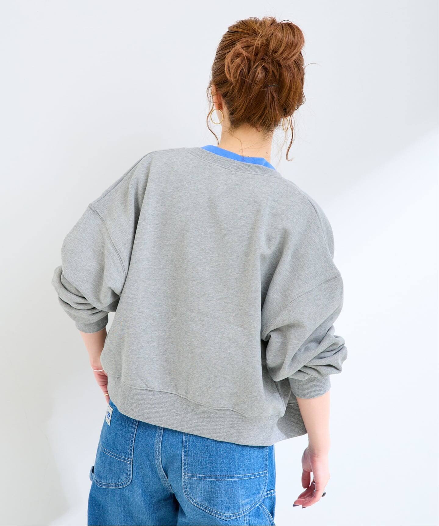 手洗い可 / クルーネック裏毛カーディガン（カーディガン）｜B.C STOCK