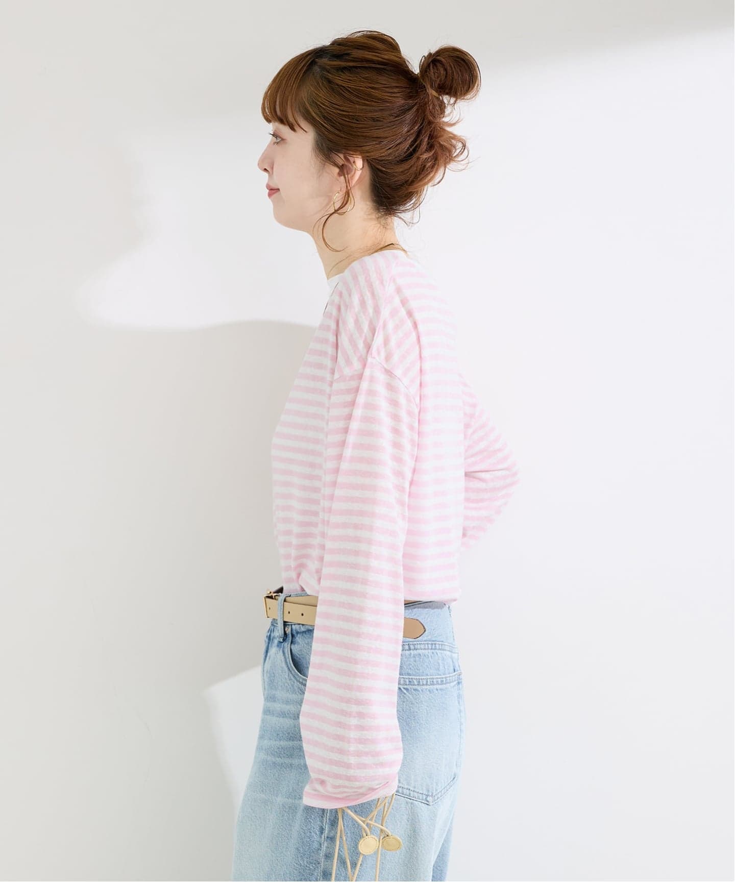 ウォッシャブル / シアーボーダーロンTEE（Tシャツ／カットソー）｜B.C