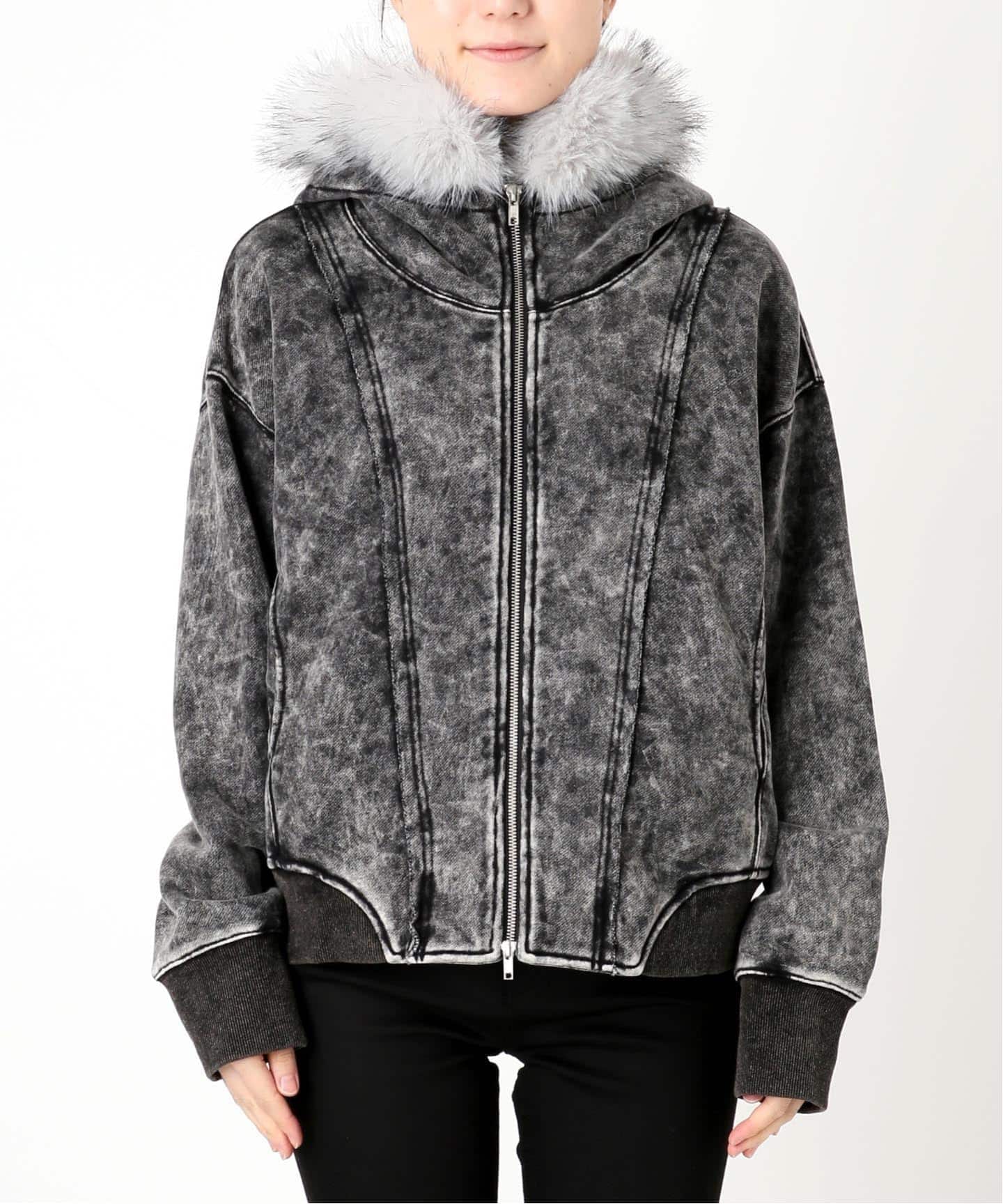 ≪予約≫2Way ファージップパーカー / J Faux Fur Zip Hoodie