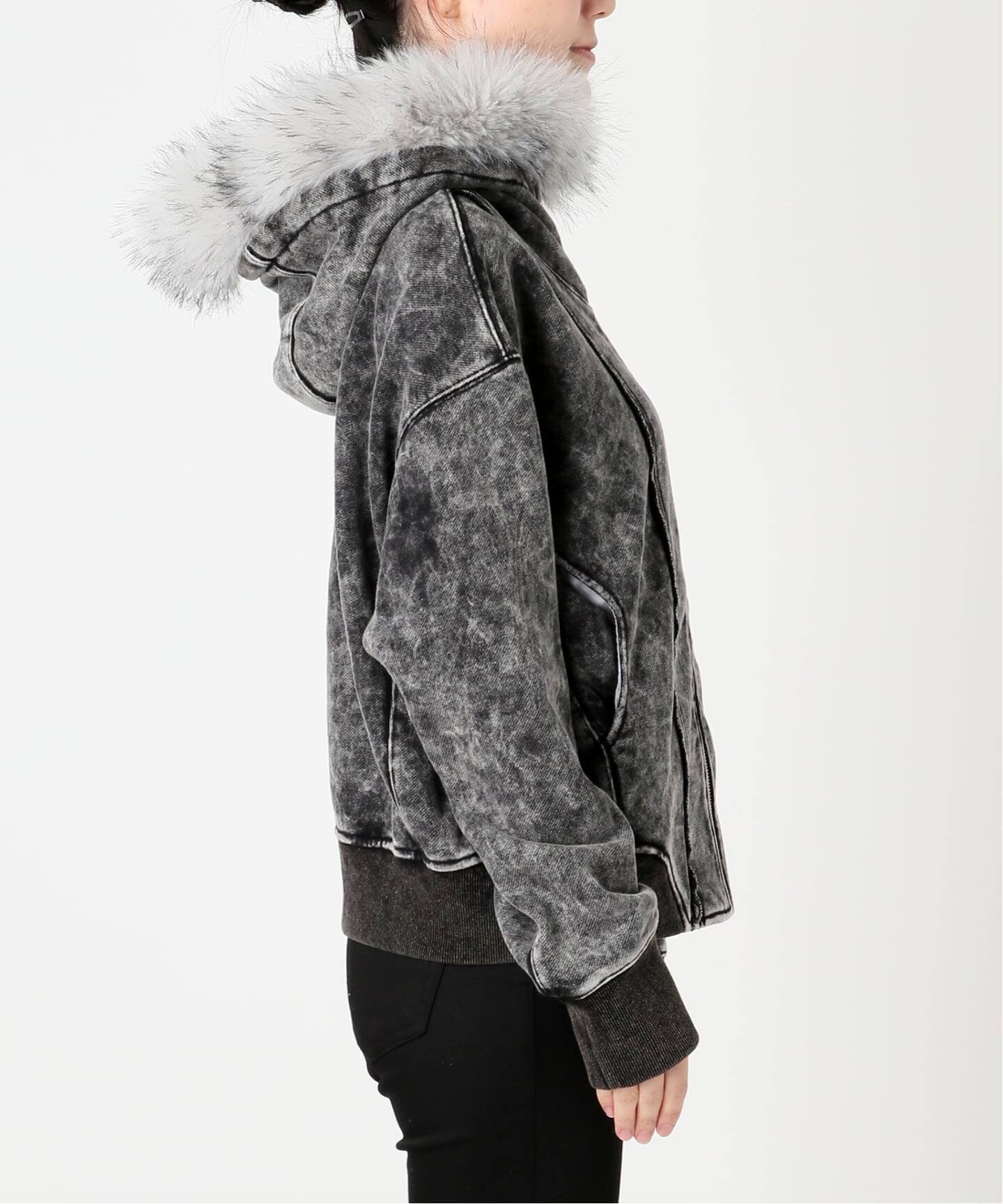 2Way ファージップパーカー / J Faux Fur Zip Hoodie（パーカー 