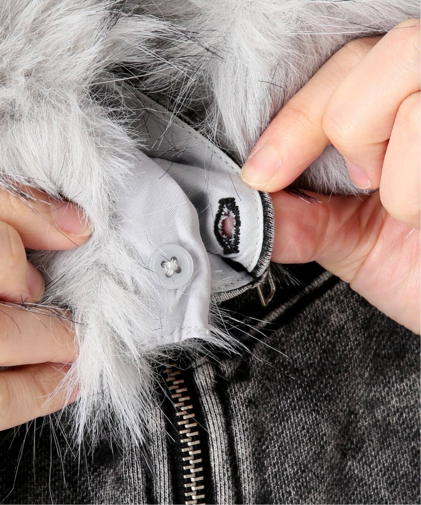 2Way ファージップパーカー / J Faux Fur Zip Hoodie（パーカー