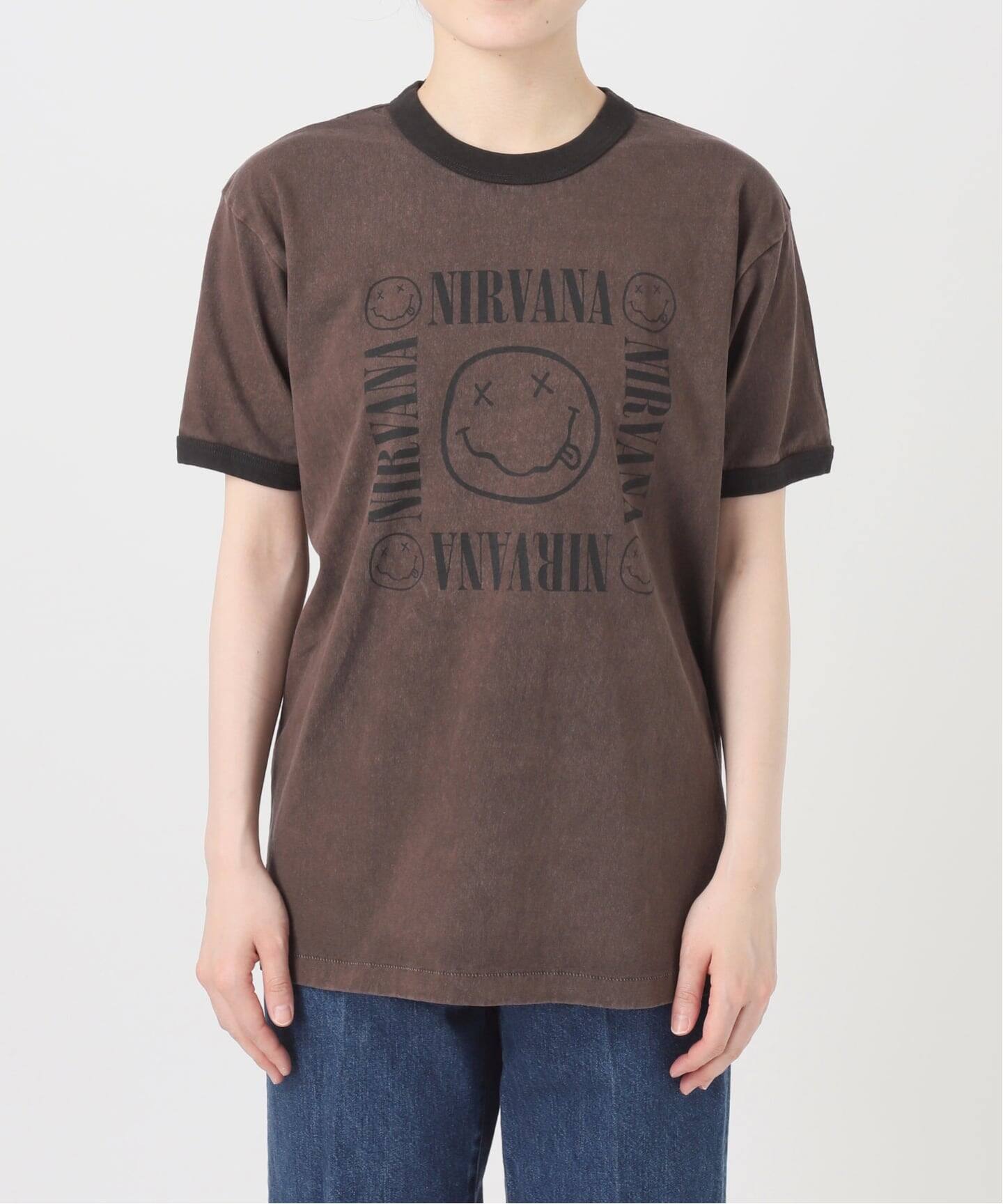NIRVANA greatLAnd VINTAGE Tシャツ ブラウン M GOOD ROCK SPEED / グッドロックスピード NIRVANA Ringer Tshirts（T