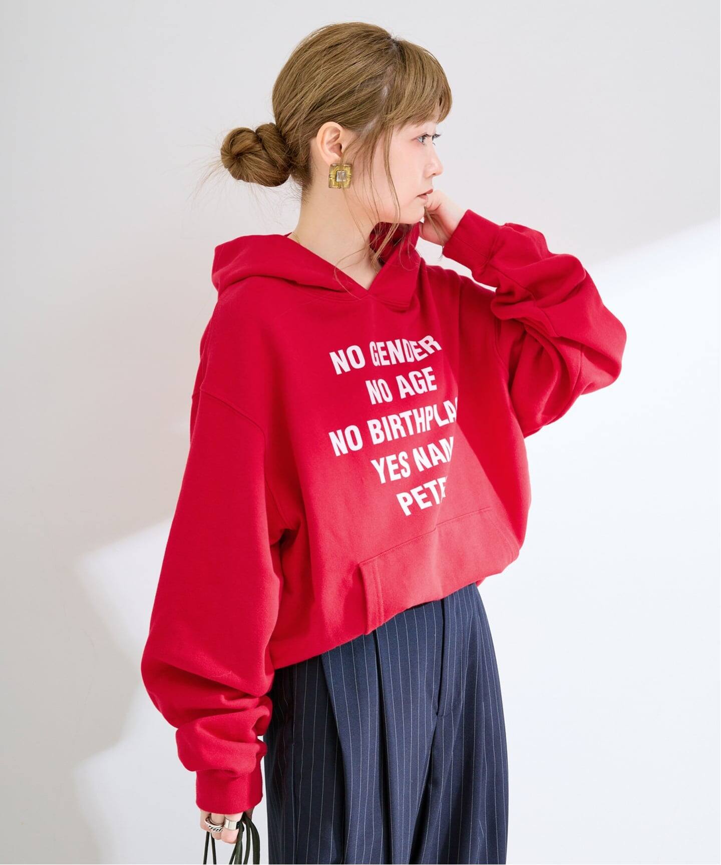 予約》【WEB限定】ウォッシャブル / MY NAME IS PETER / SLOGAN HOODIE