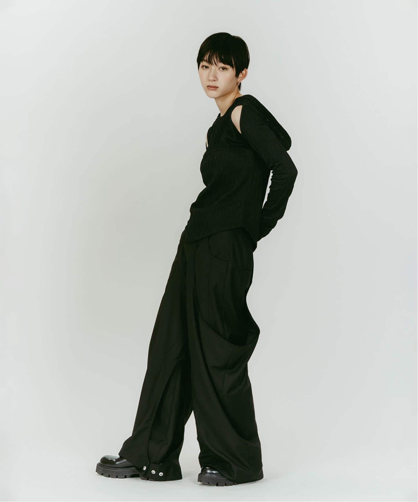 Knuth Marf/クヌースマーフ hooded jacquard top（Tシャツ／カットソー