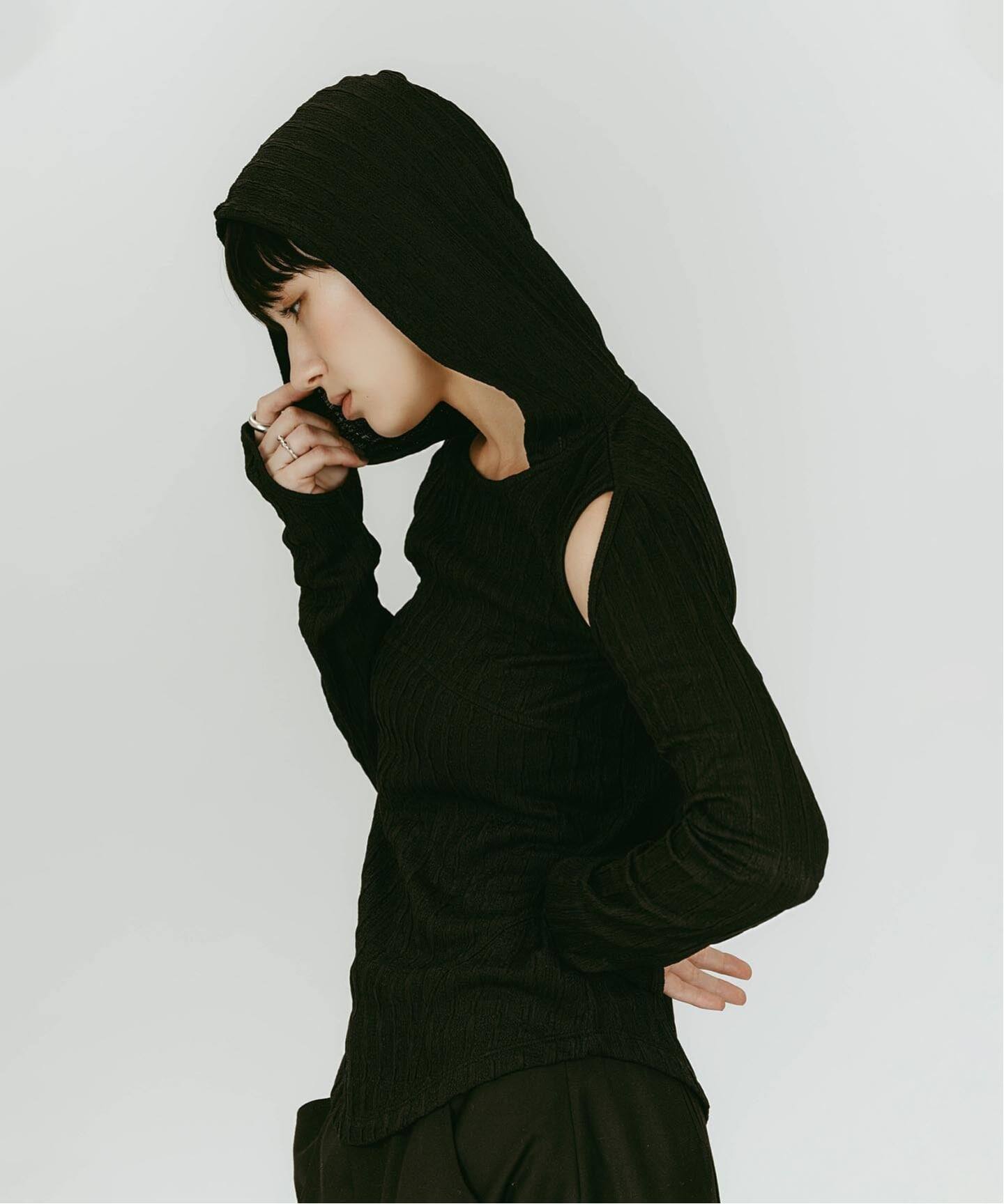 Knuth Marf/クヌースマーフ hooded jacquard top（Tシャツ／カットソー