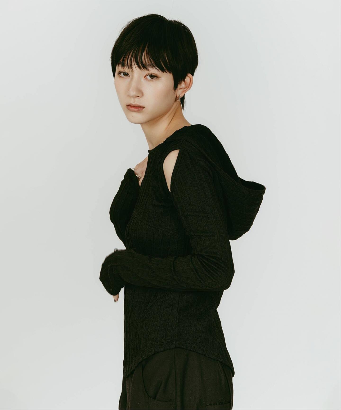 Knuth Marf/クヌースマーフ hooded jacquard top（Tシャツ／カットソー