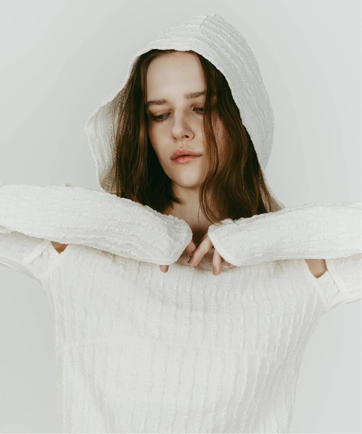 Knuth Marf/クヌースマーフ hooded jacquard top（Tシャツ／カットソー