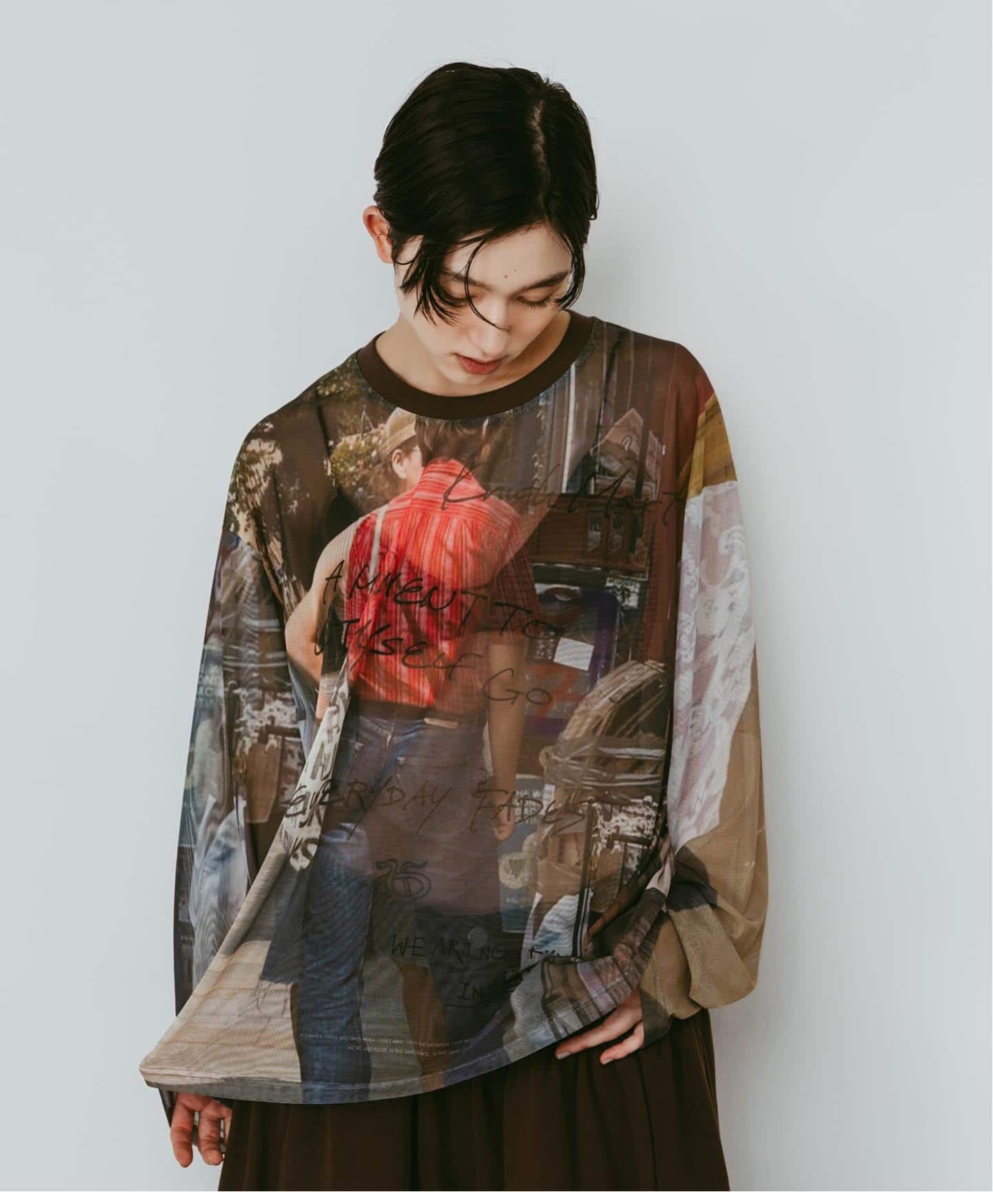 Knuth Marf / クヌースマーフ oji sheer long-sleeve tee（Tシャツ