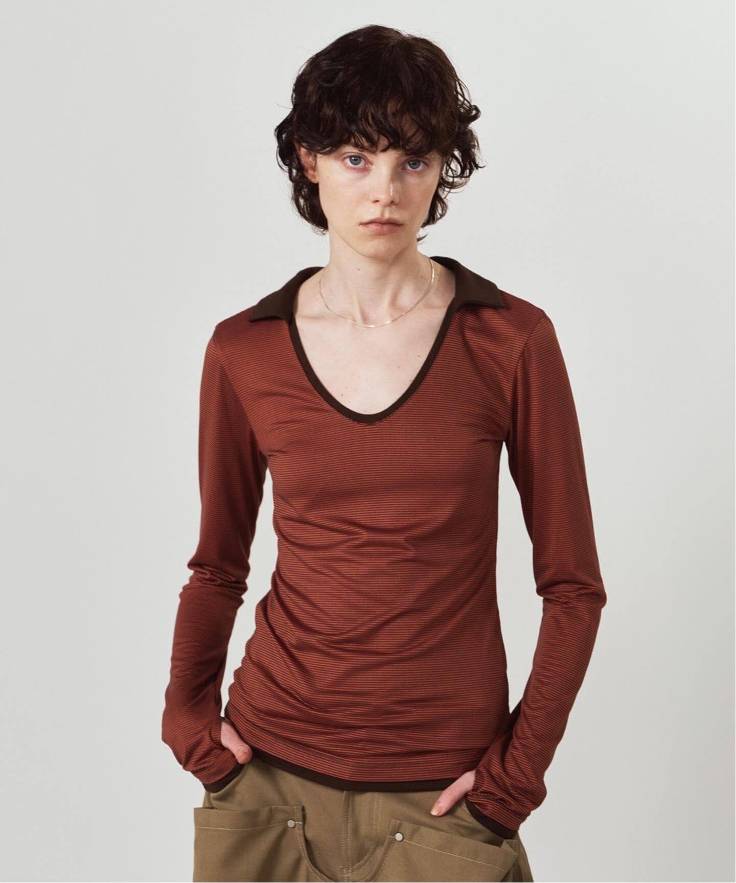 Knuth Marf / クヌースマーフ u-neck slim top（Tシャツ／カットソー 