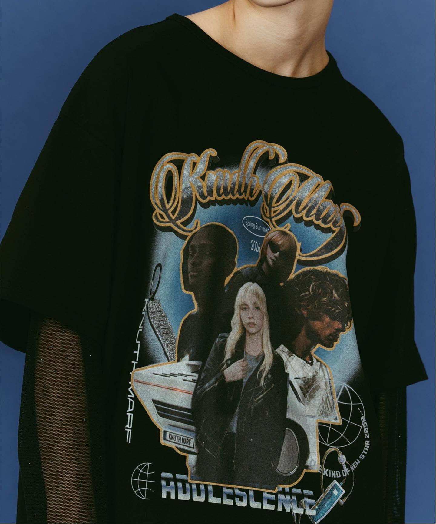 Knuth Marf/クヌースマーフ AI future layered t-shirt（Tシャツ