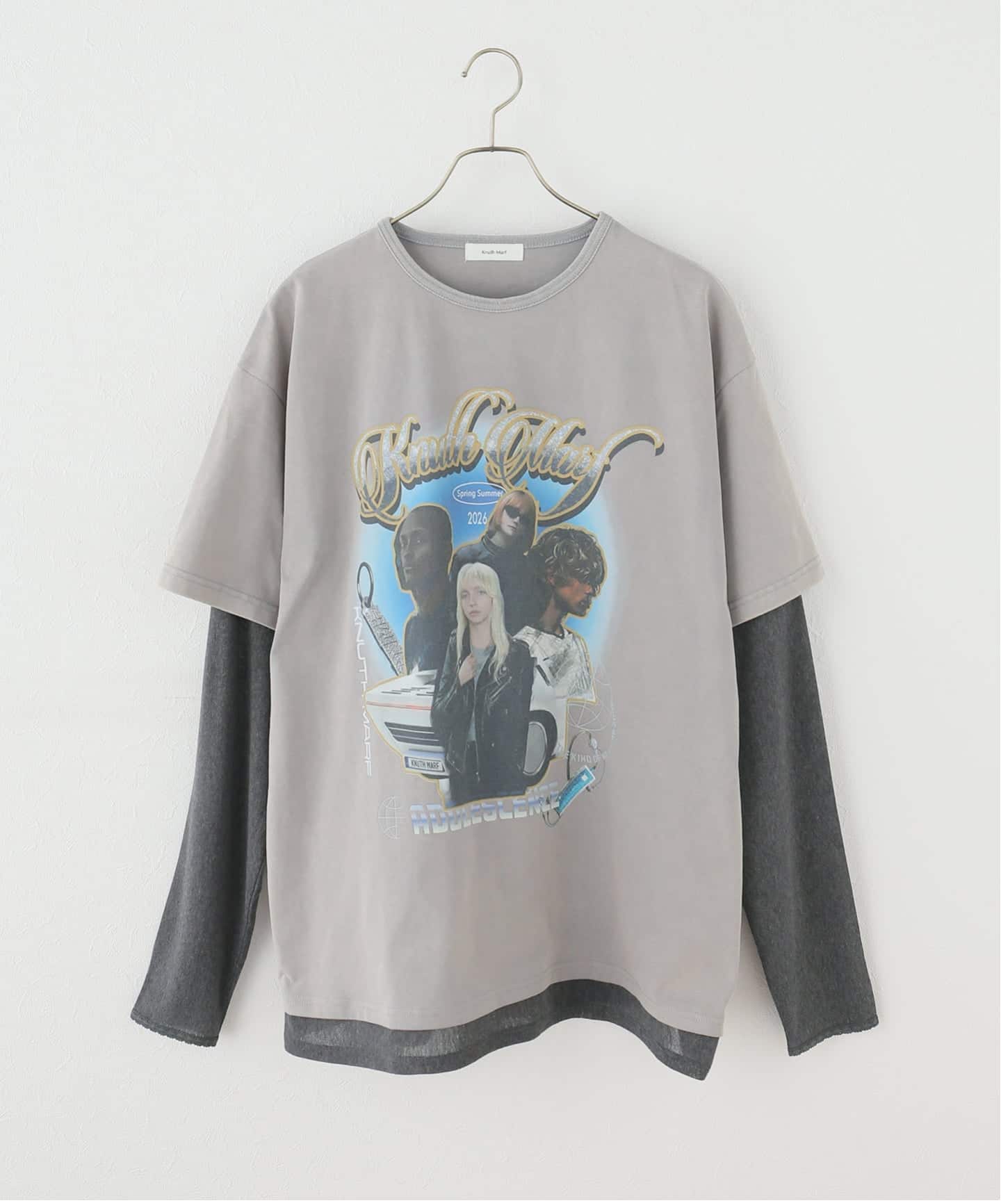 Knuth Marf/クヌースマーフ AI future layered t-shirt（Tシャツ
