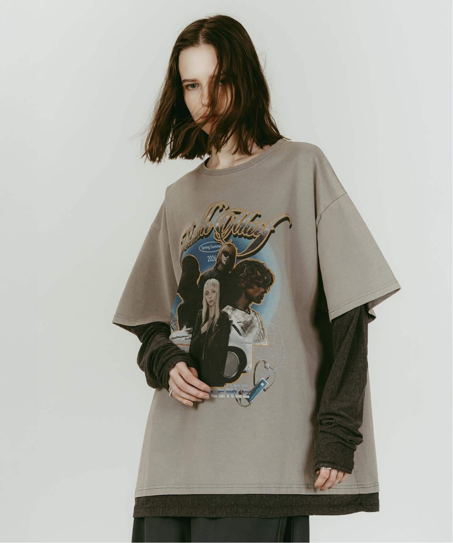 Knuth Marf/クヌースマーフ AI future layered t-shirt（Tシャツ