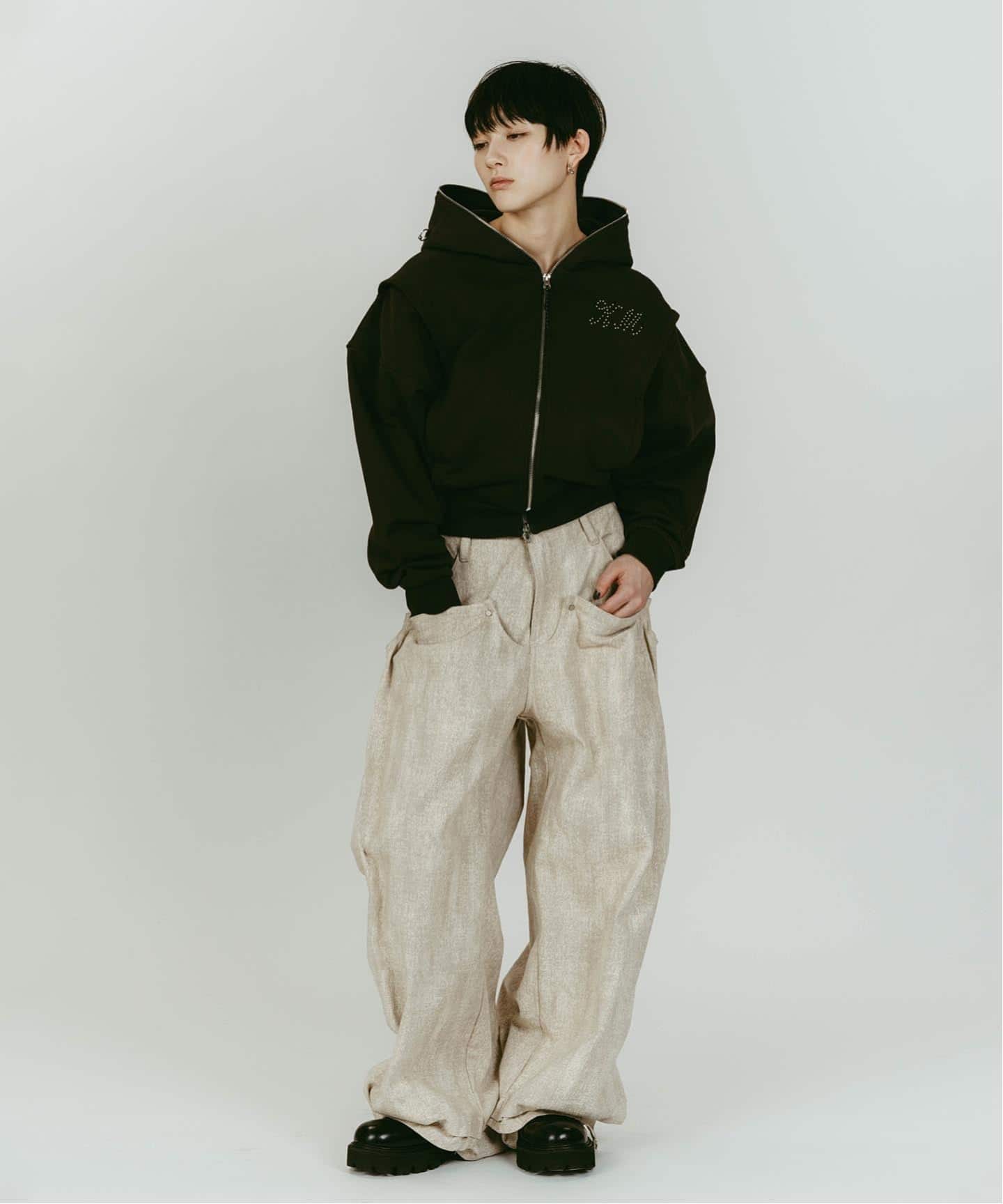 Knuth Marf/クヌースマーフ pierced hooded sweatshirt（パーカー