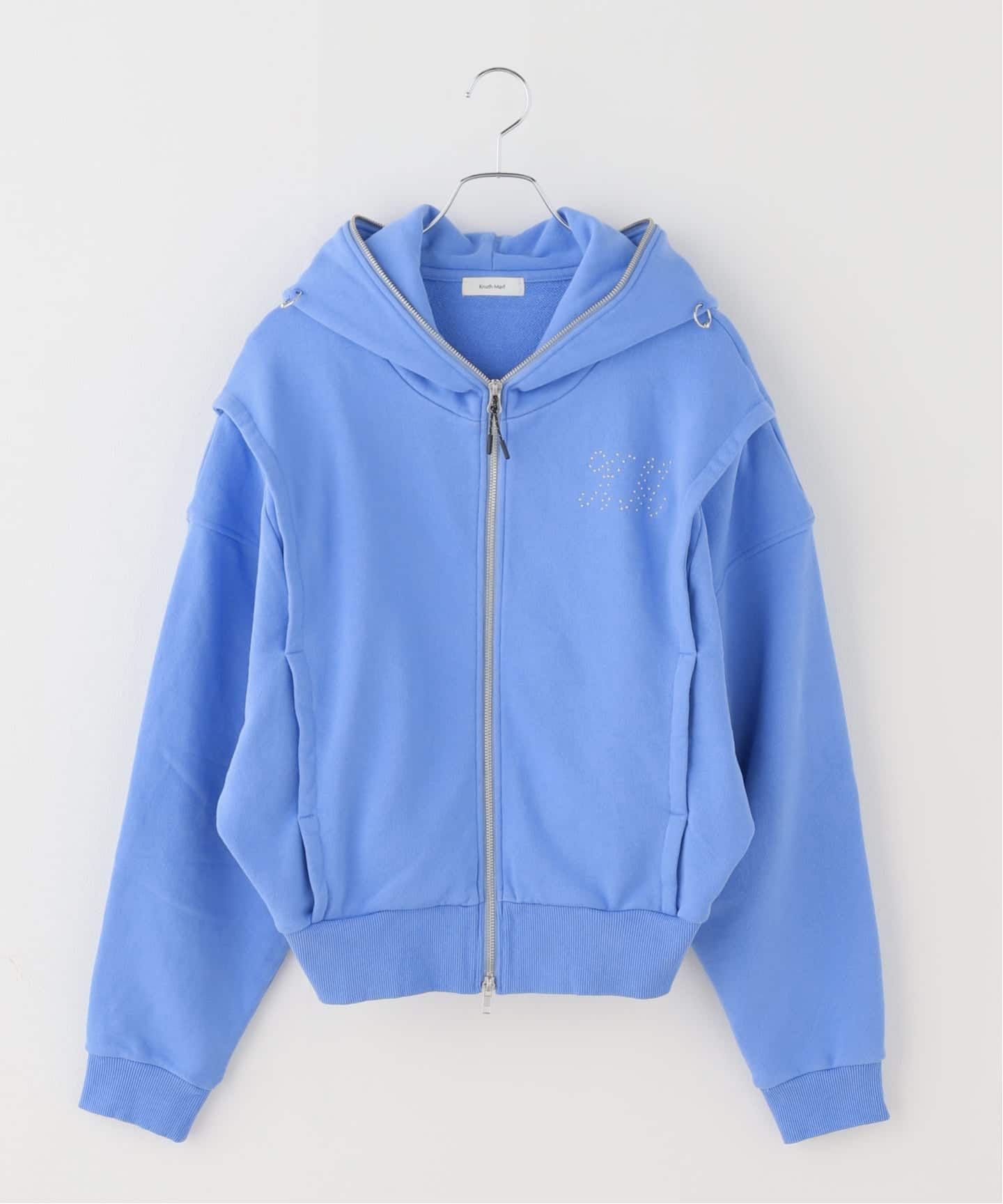 Knuth Marf クヌースマーフ hooded jacquard top Knuth Marf/クヌースマーフ pierced hooded sweatshirt（パーカー