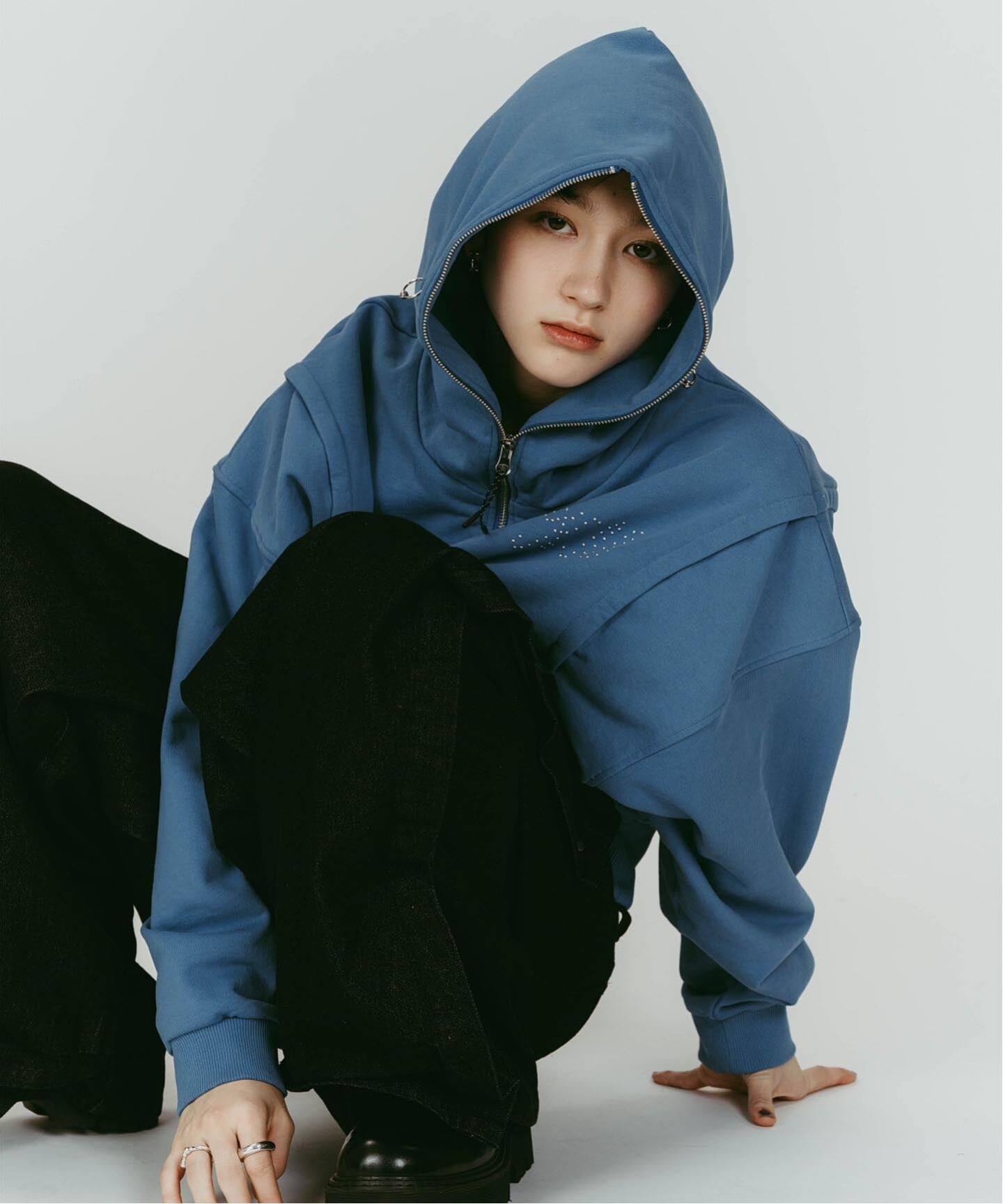 Knuth Marf/クヌースマーフ pierced hooded sweatshirt（パーカー