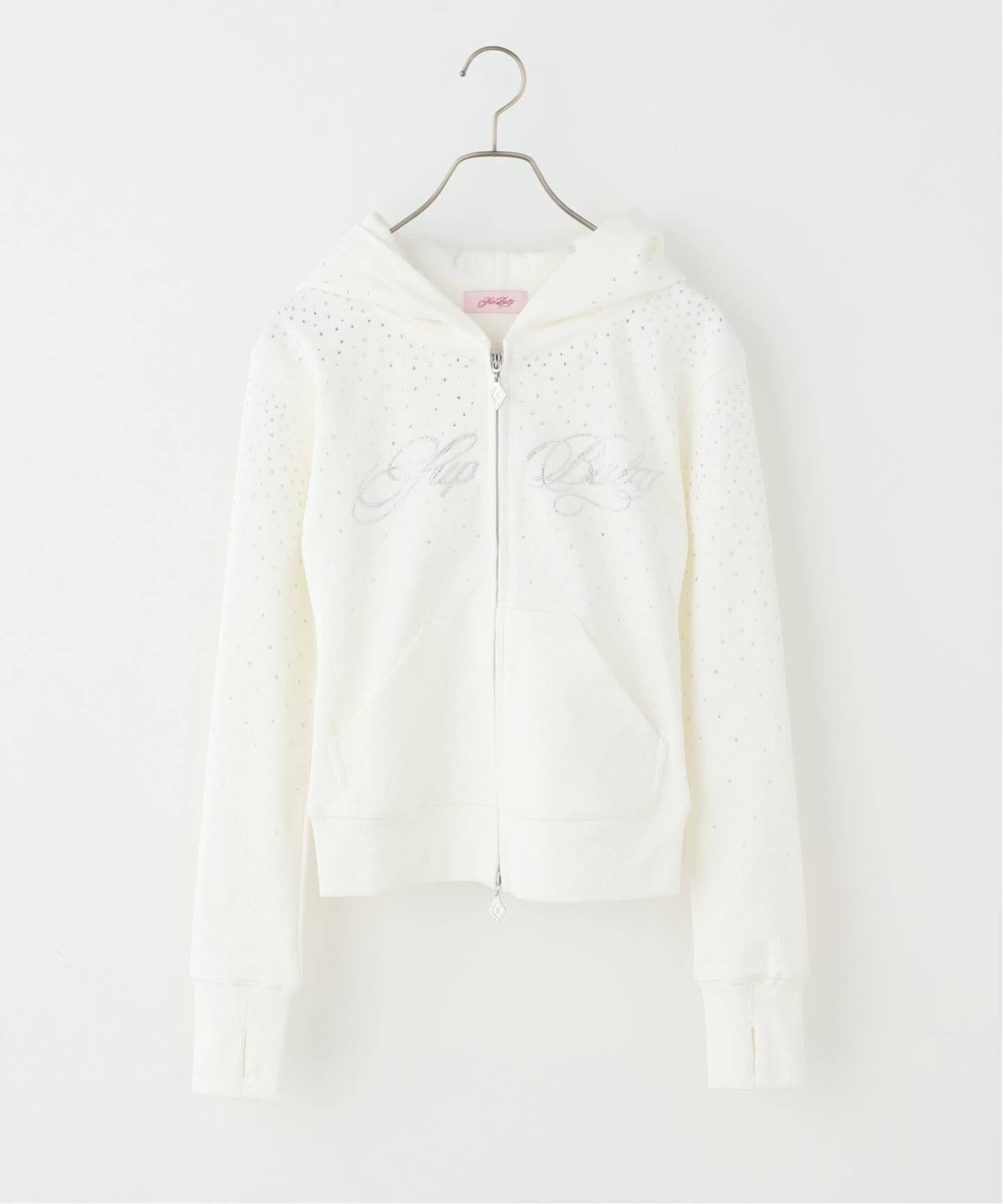 SupBaby by SUPPLIER Sparkle Rhinestone Zip Hoodie（パーカー 