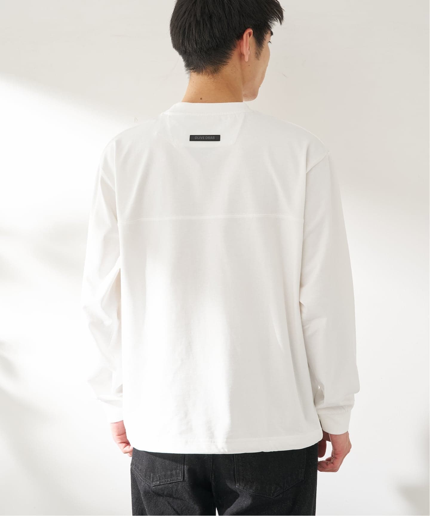 S*n様 オリーブ（OLIVE）ホワイトシャツ OLIVEDRAB / オリーブドラブ DRAWCODE L/S-Tシャツ（Tシャツ