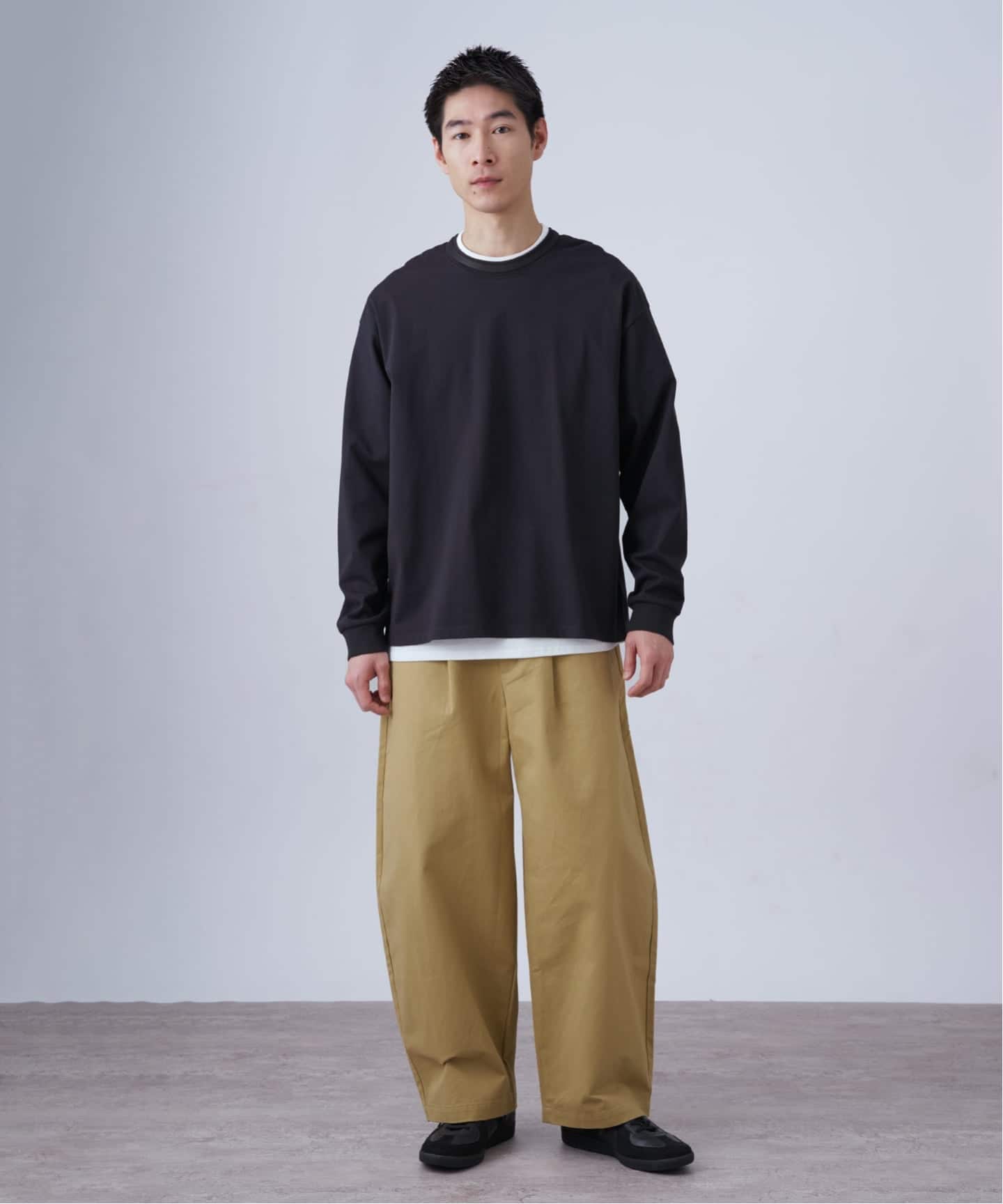 Deux Allures / ドゥ アリュール バイカラーパイピング Tシャツ（T