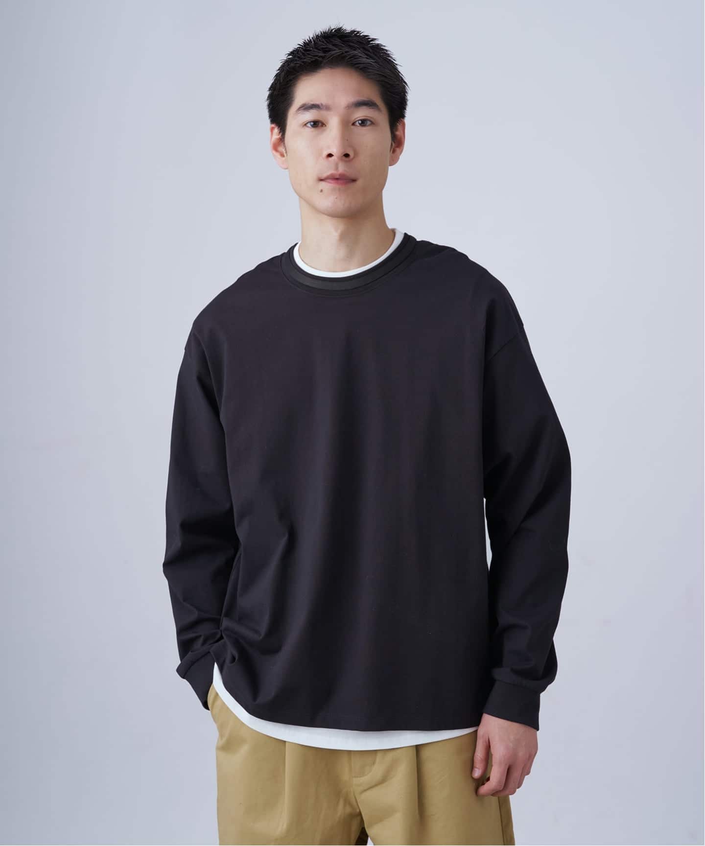 専用2点　ナチュラルとオークル Deux Allures / ドゥ アリュール バイカラーパイピング Tシャツ（T