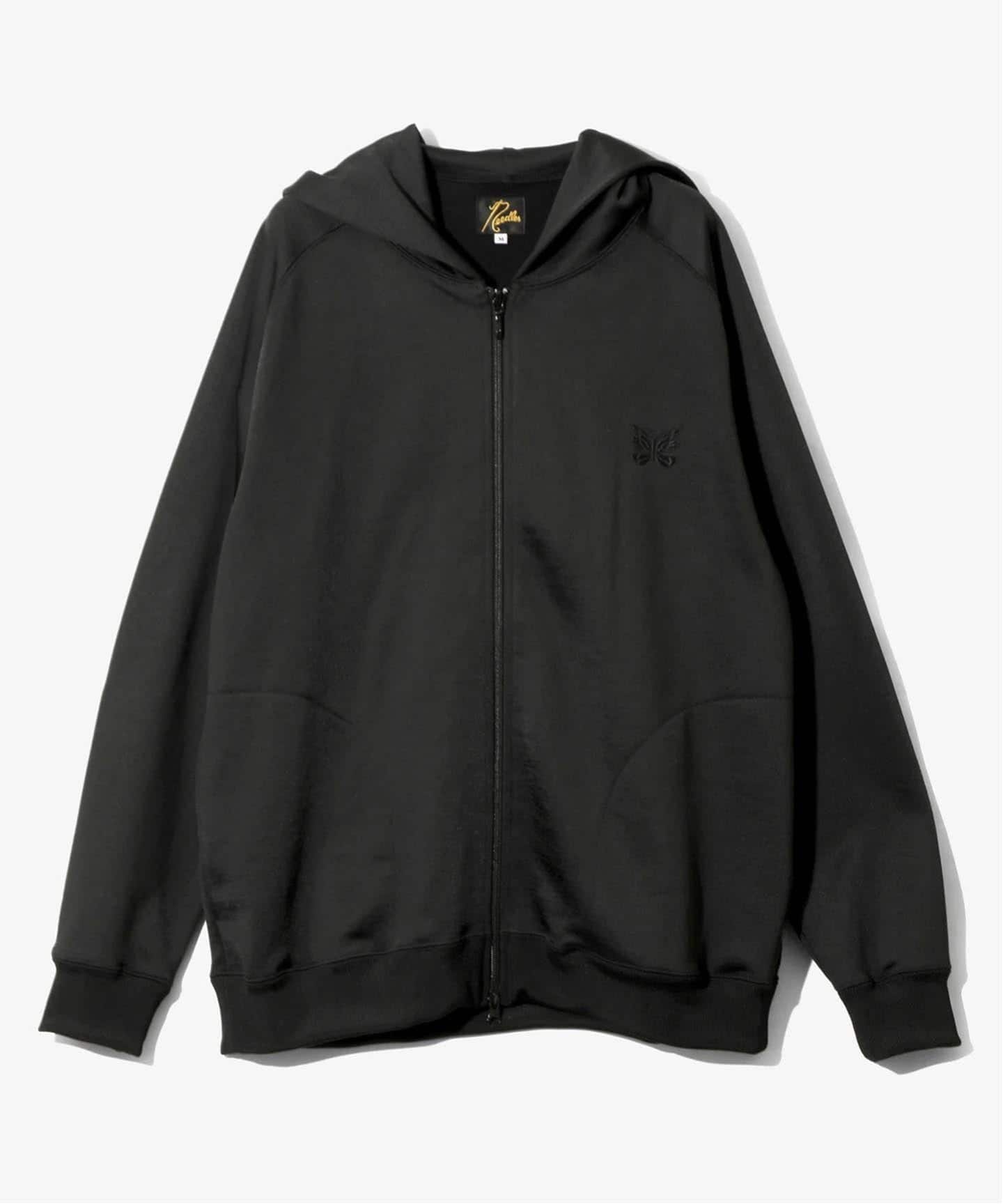 needlesブラックフード付きパーカー NEEDLES / ニードルズ Zipped Hoody - Bright Jersey（パーカー